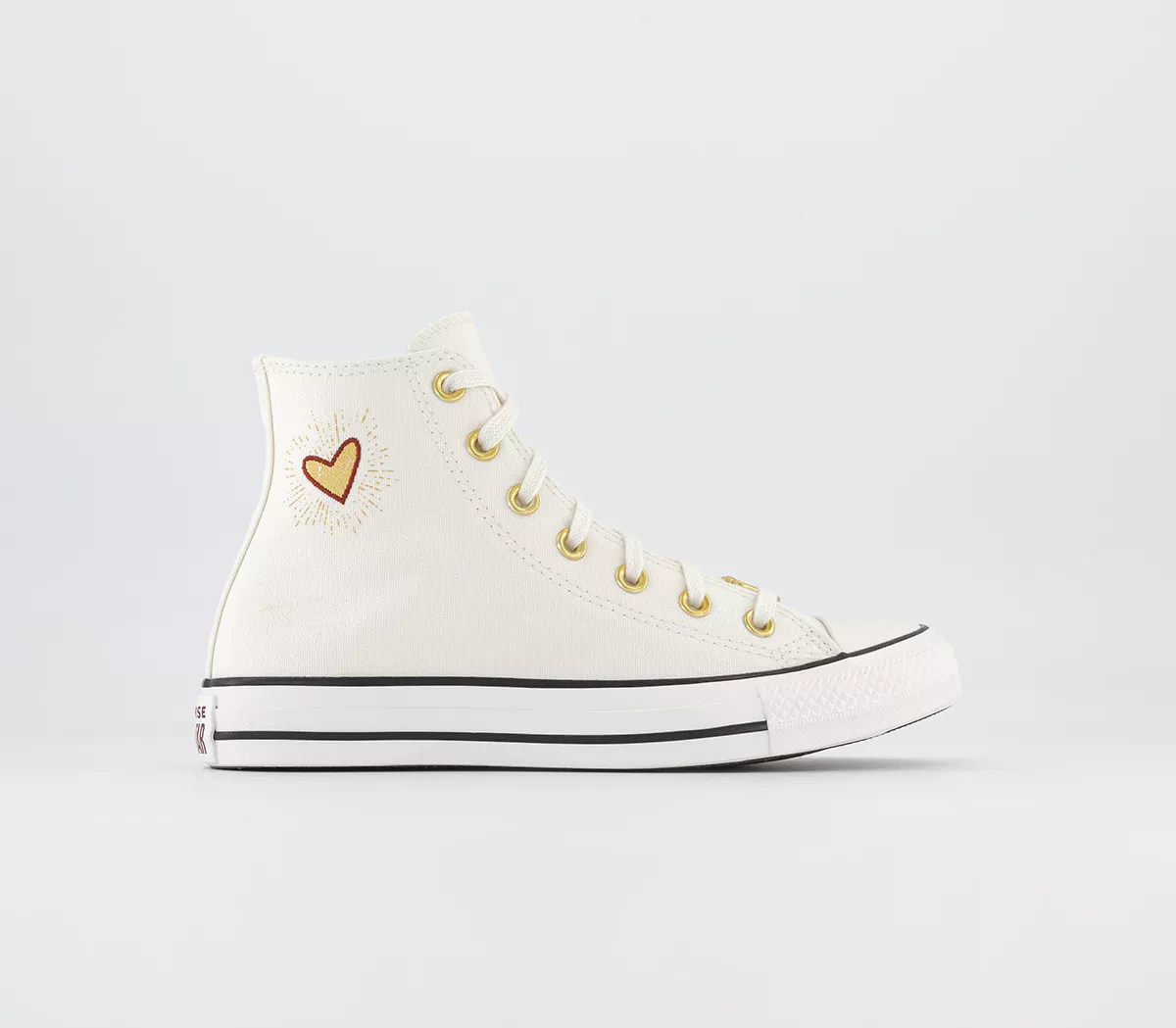 Converse Converse All Star Hi Valentine's Trainers  Vintage White White
