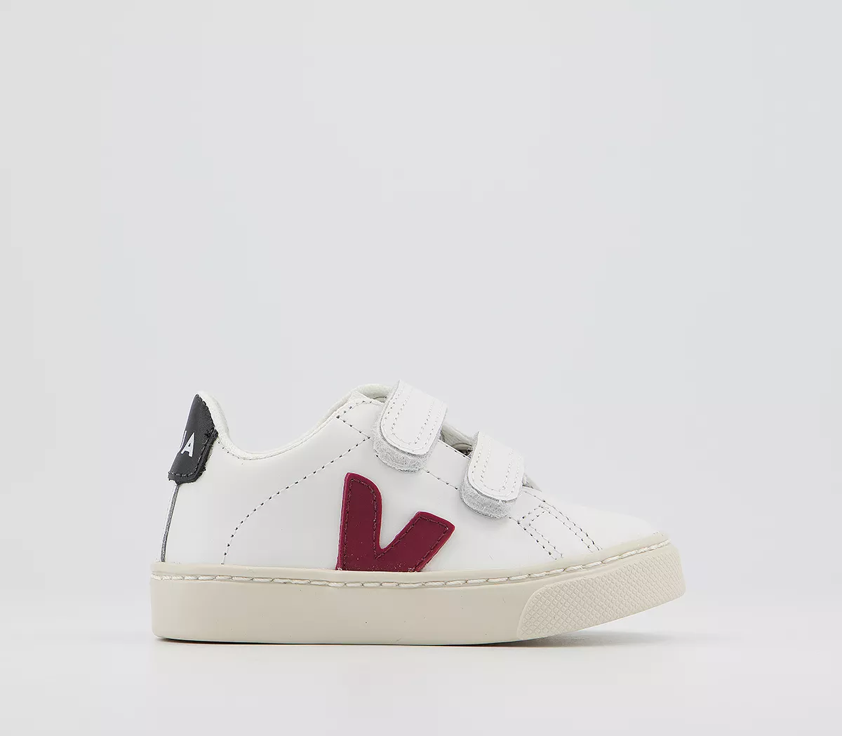 VEJA Esplar Infant Trainers White Marsala Black