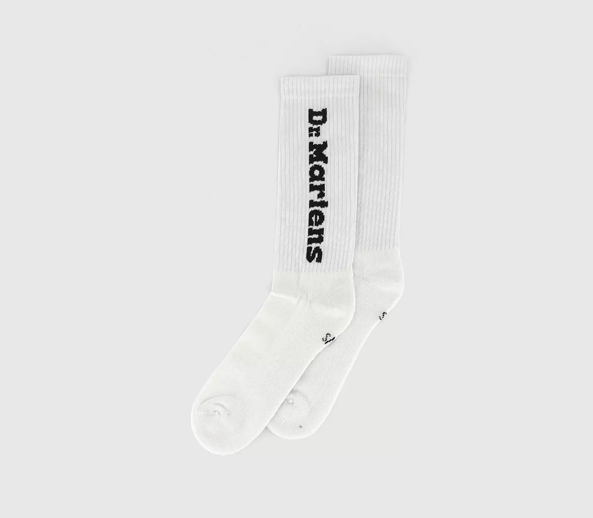 Dr. Martens Vertical Logo Sock White Organic Cotton Blend