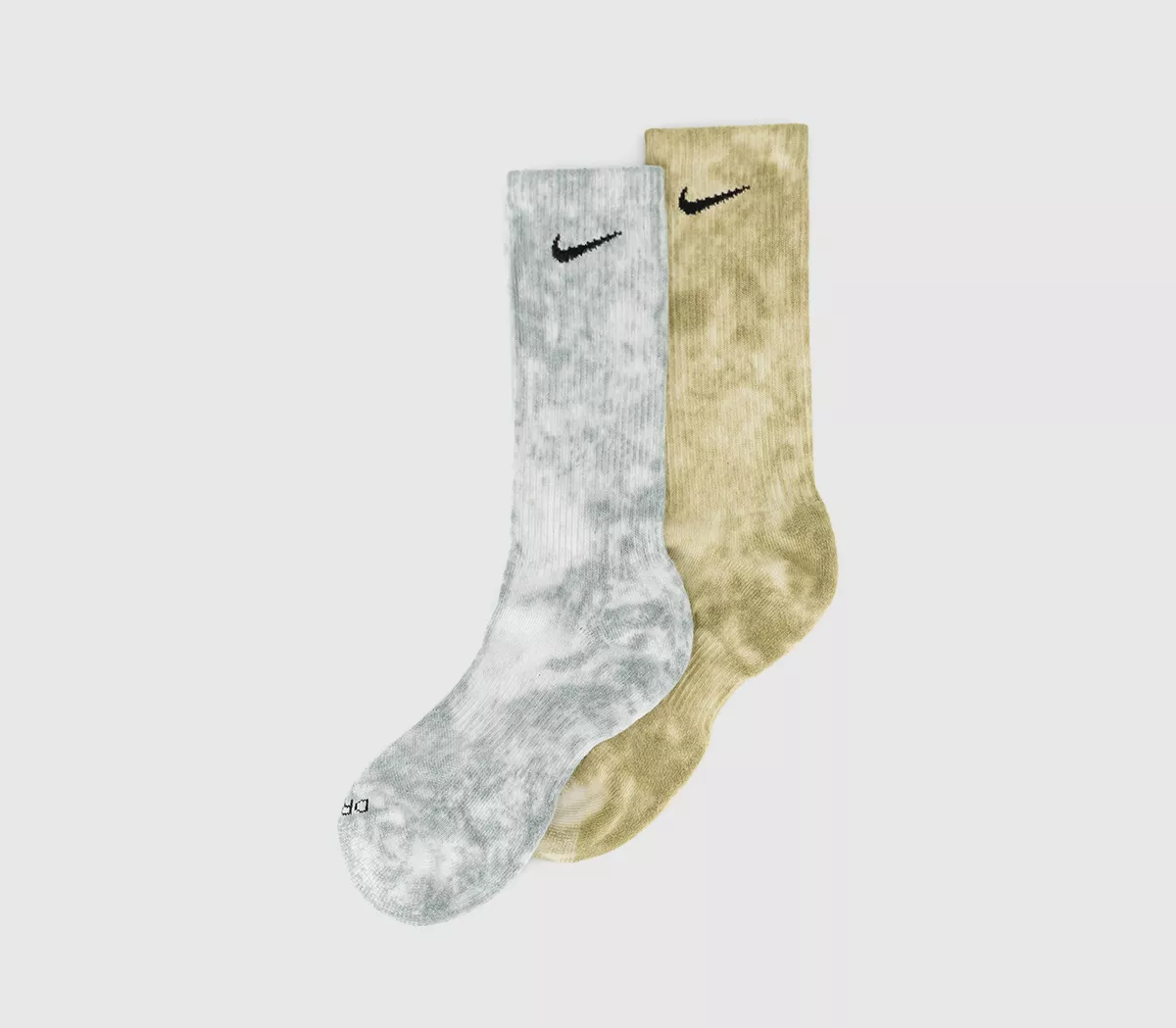 Nike Crew Socks 2 Pair Tiedye Green Multi