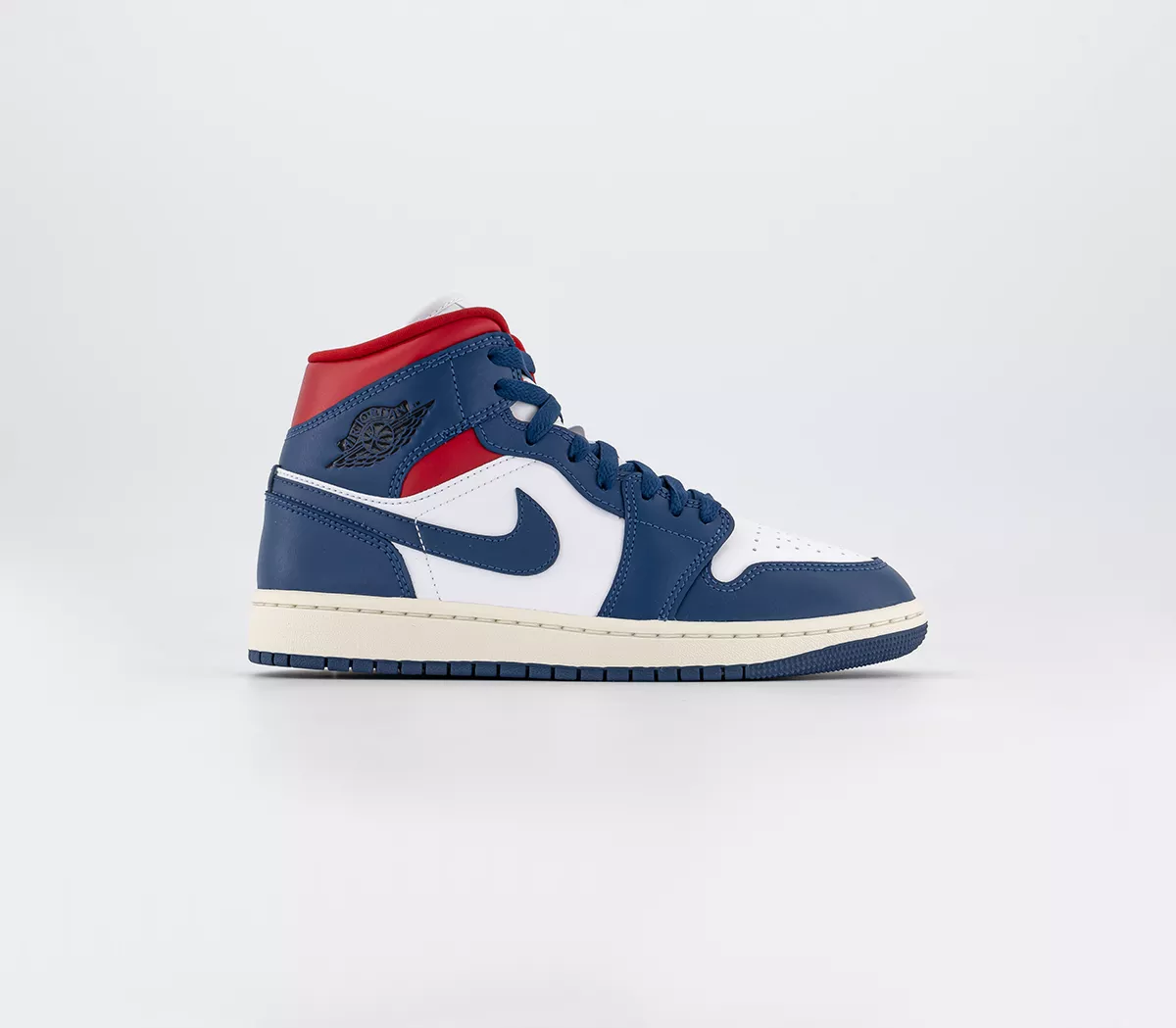Jordan Air Jordan 1 Mid Trainers White French Blue Gym Red