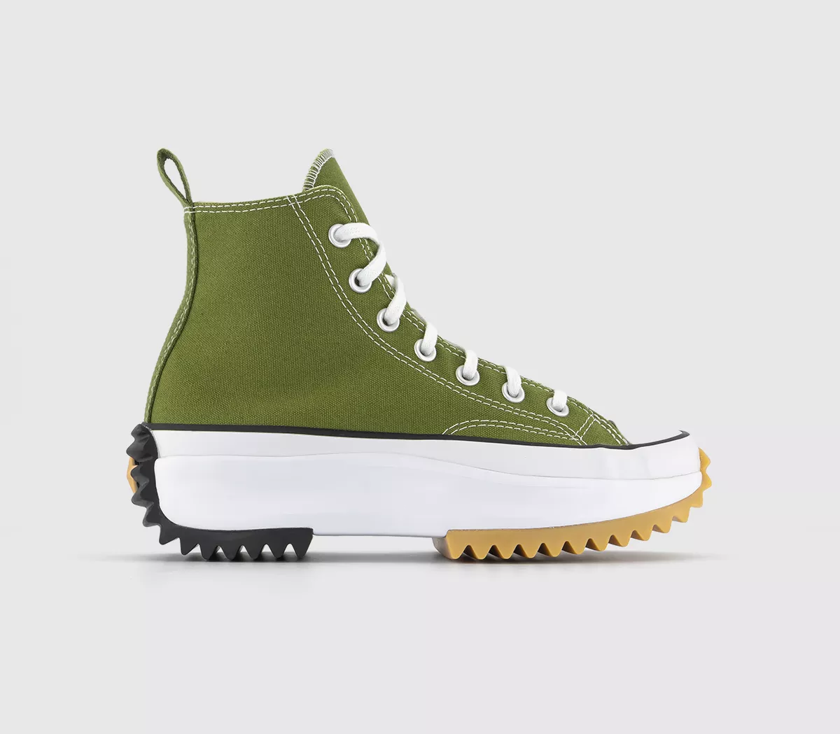 Converse Run Star Hike Trainers  Grassy White Black