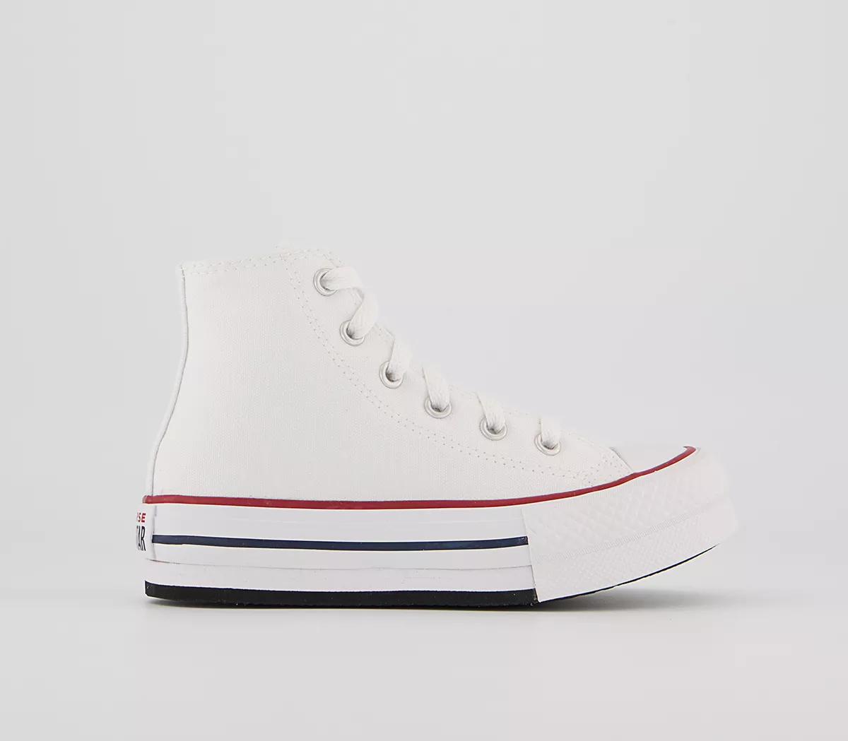 Converse All Star Eva Lift Hi Youth Trainers White Black