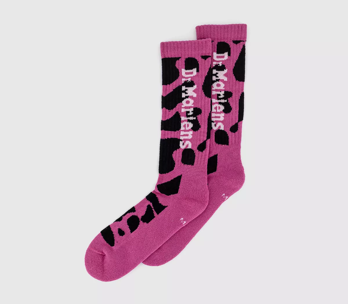 Dr. Martens Vertical Logo Socks Thrift Pink Cow Print