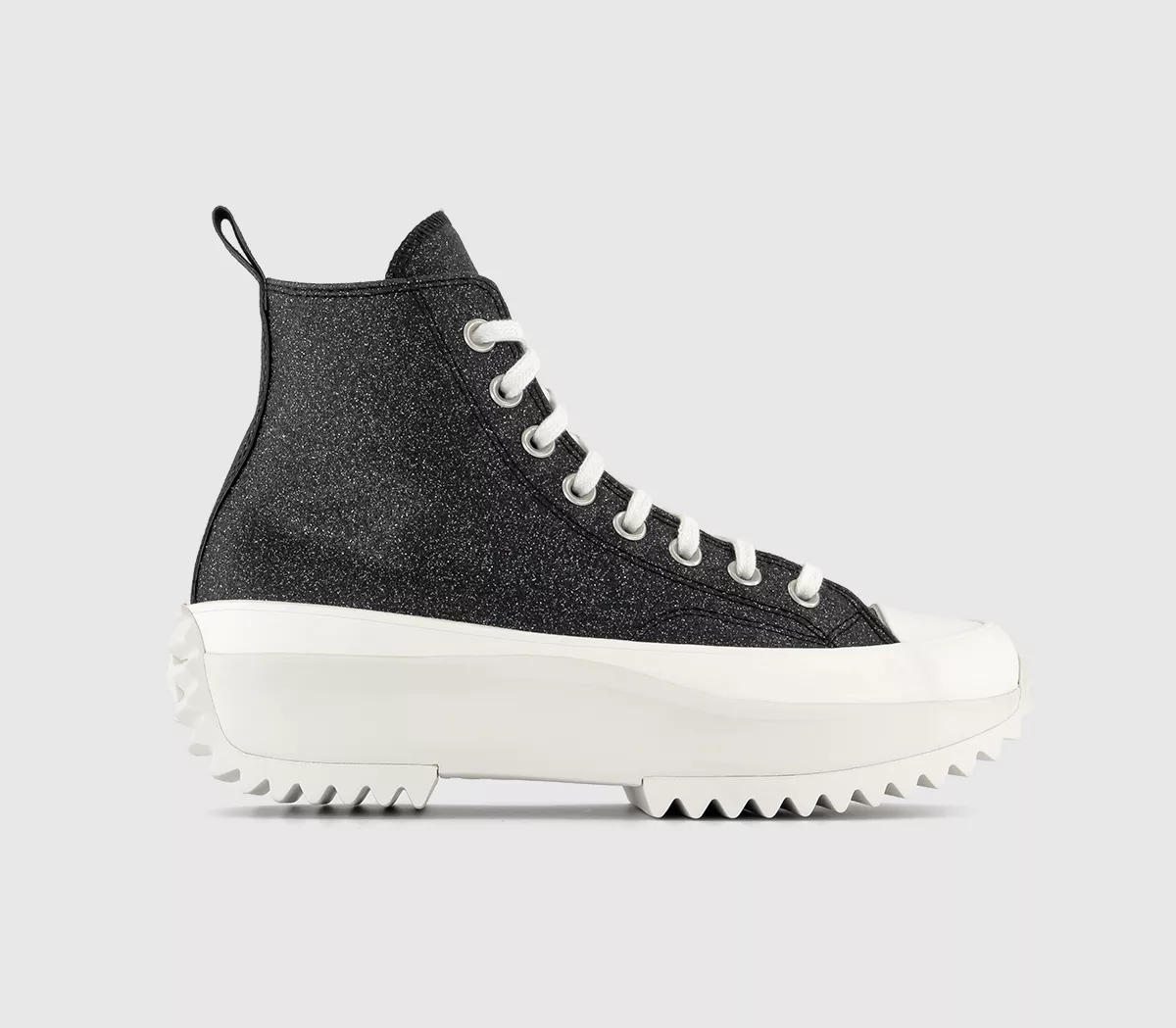 Converse Run Star Hike Trainers Black Egret Egret Glitter