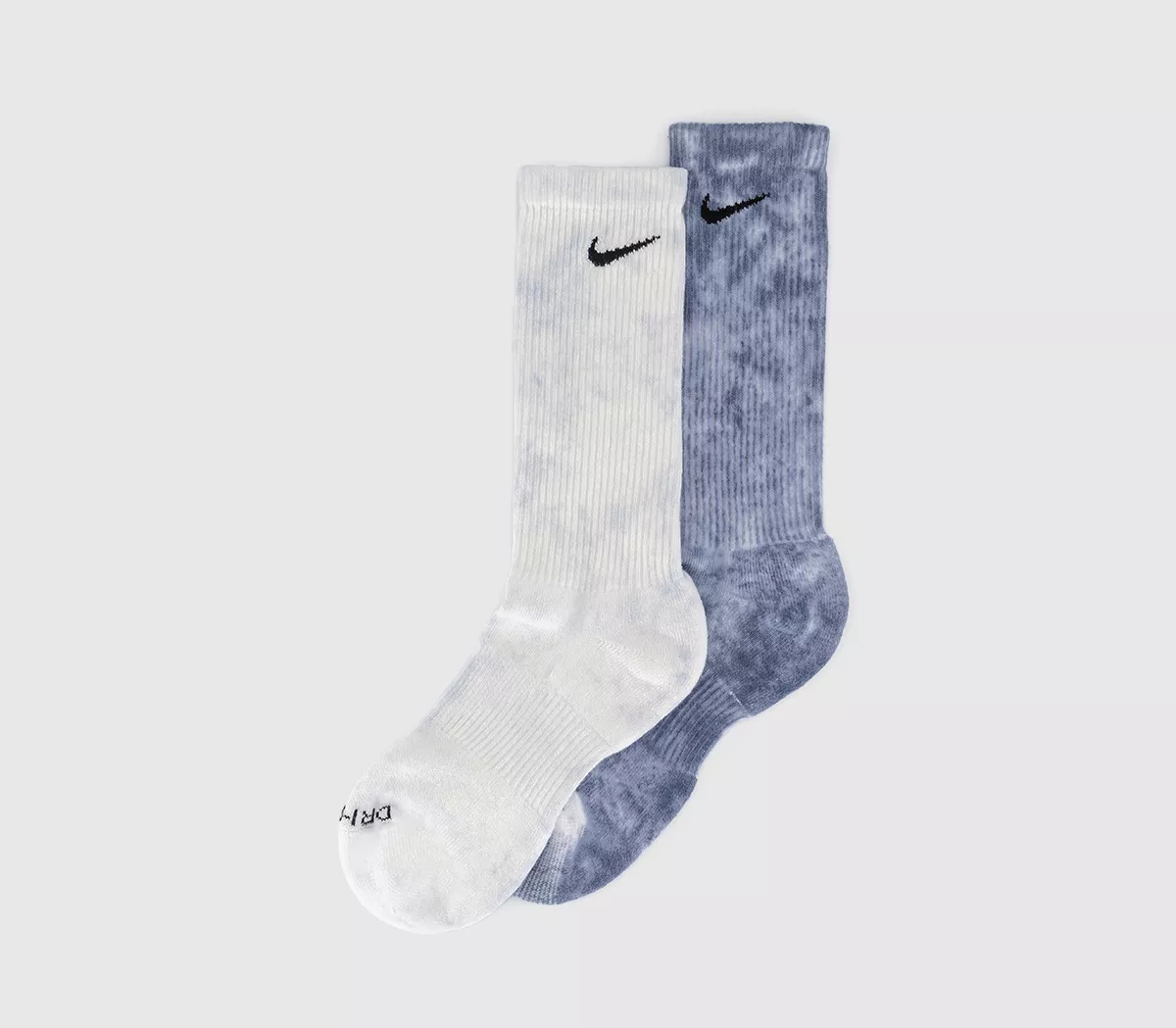 Nike Crew Socks 2 Pairs Tiedye Blue Multi
