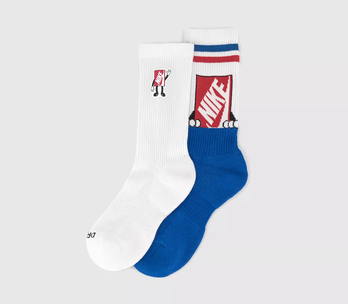 Nike Crew Socks 2 Pairs White Logo