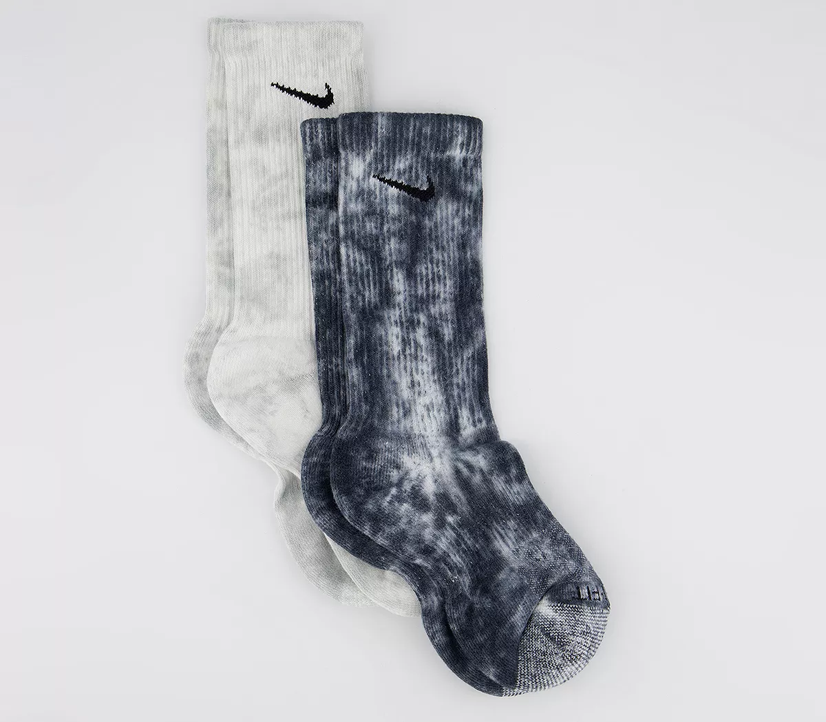 Nike Cushioned Tie Dye Crew Socks 2 Pairs Multi Colour Grey