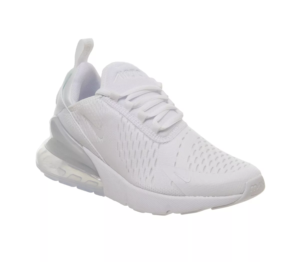Nike Air Max 270 Junior Trainers White White Metallic Silver