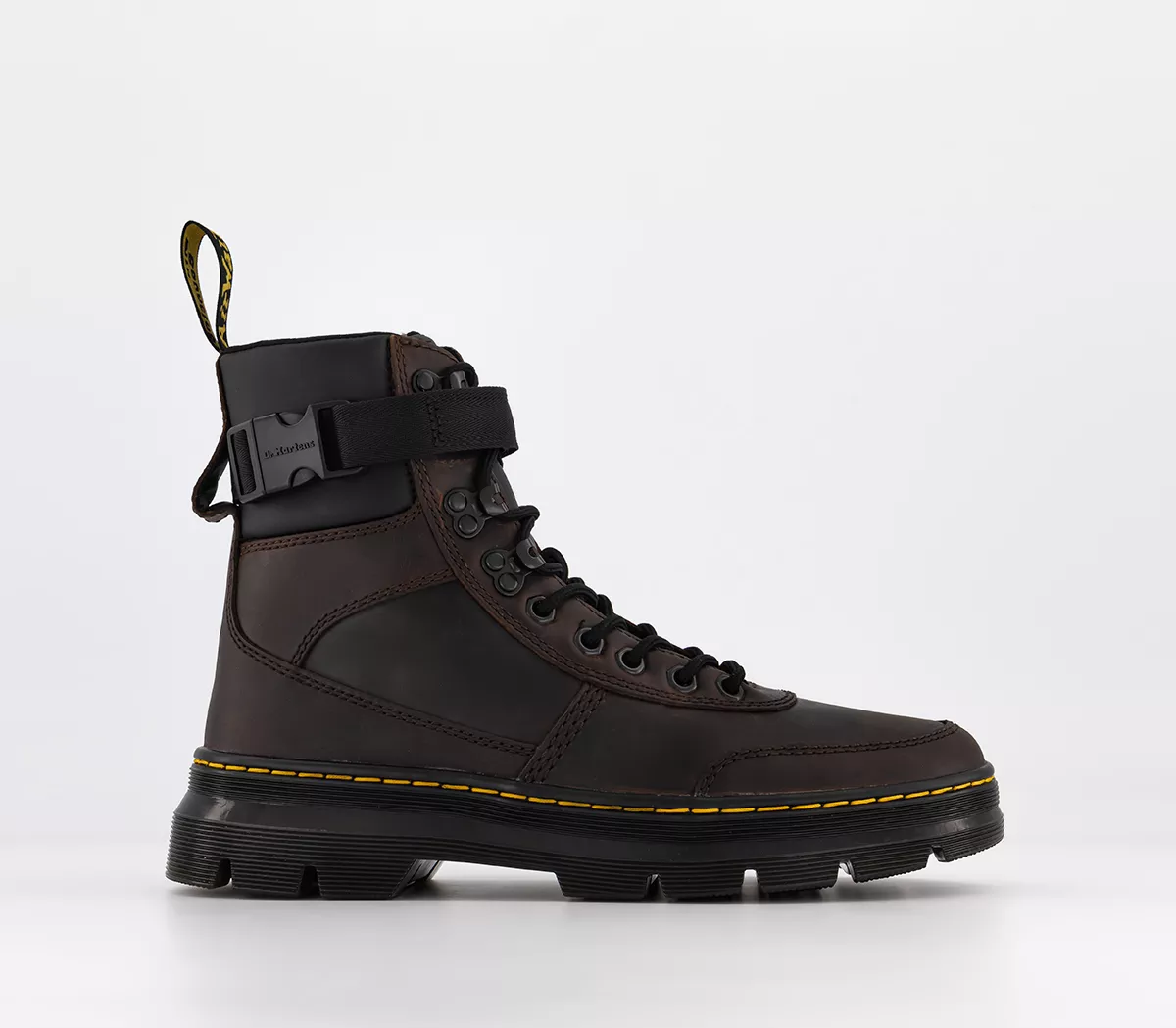 Dr. Martens Combs Tech Boots Dark Brown Crazy Horse