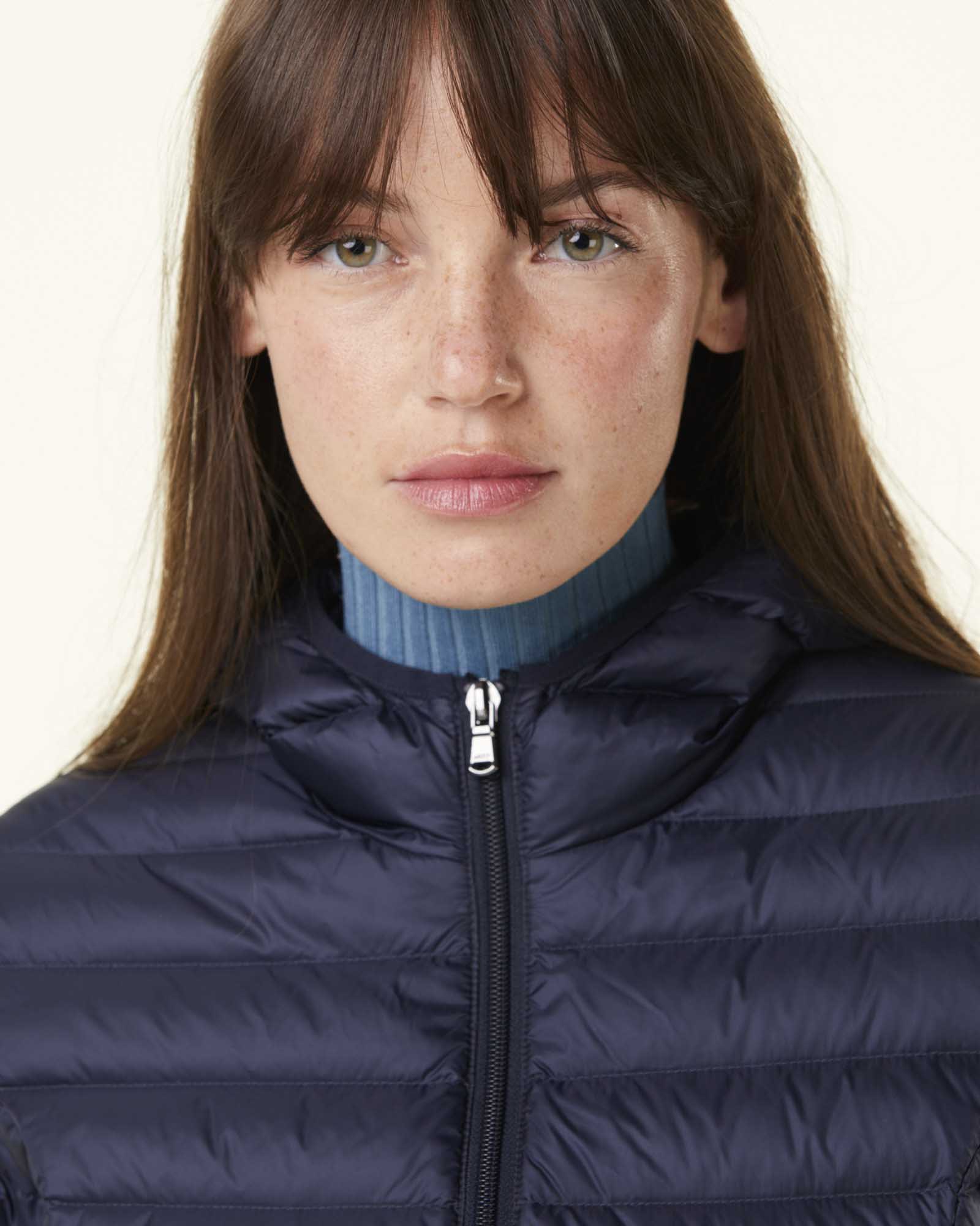 Down jacket light Celadon green Cloe hoodie