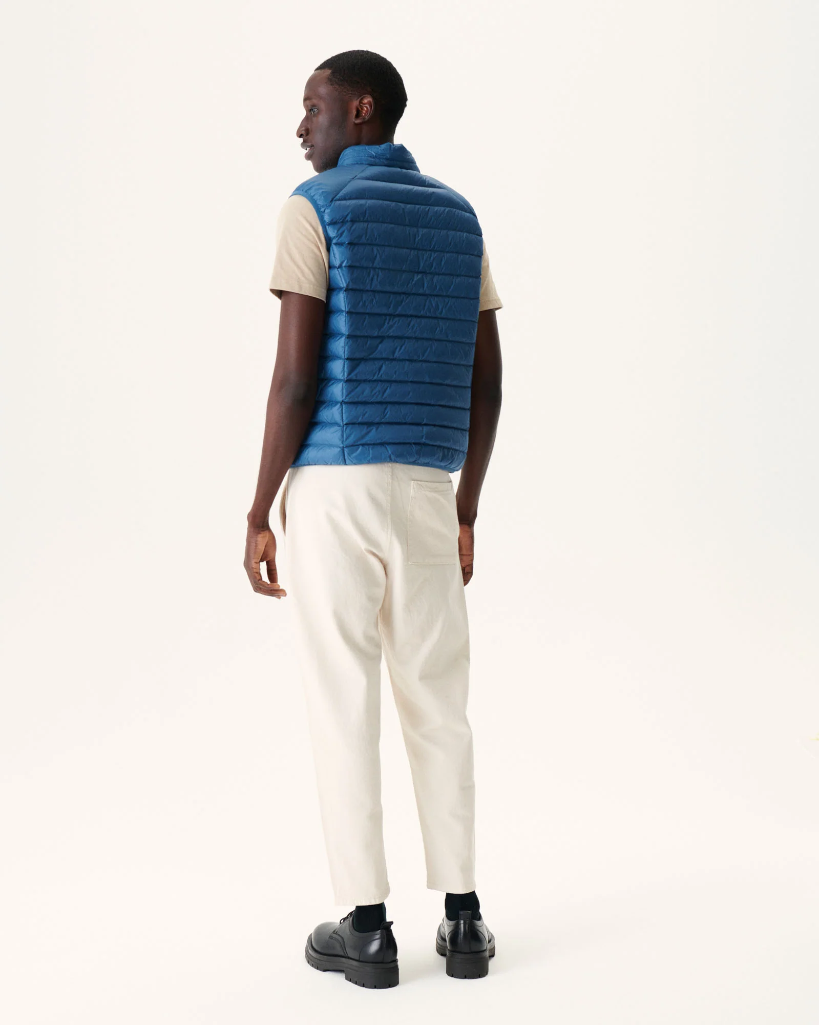 Taupe Sleeveless down jacket Tom