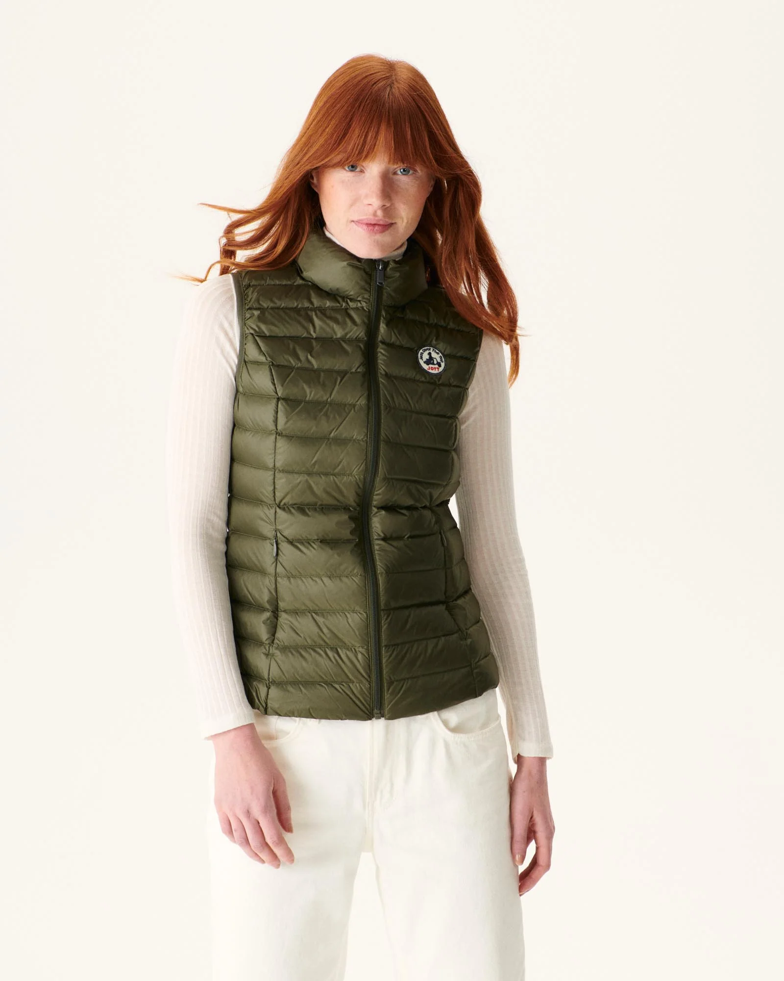 Down jacket light sleeveless Peach Pink Seda