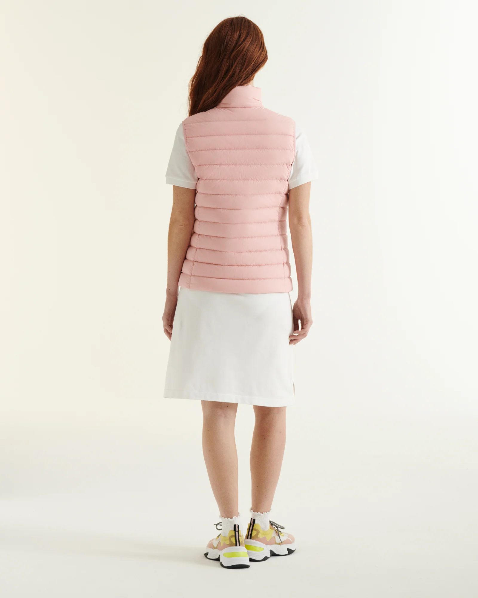 Down jacket sleeveless stretch peach pink Grenada