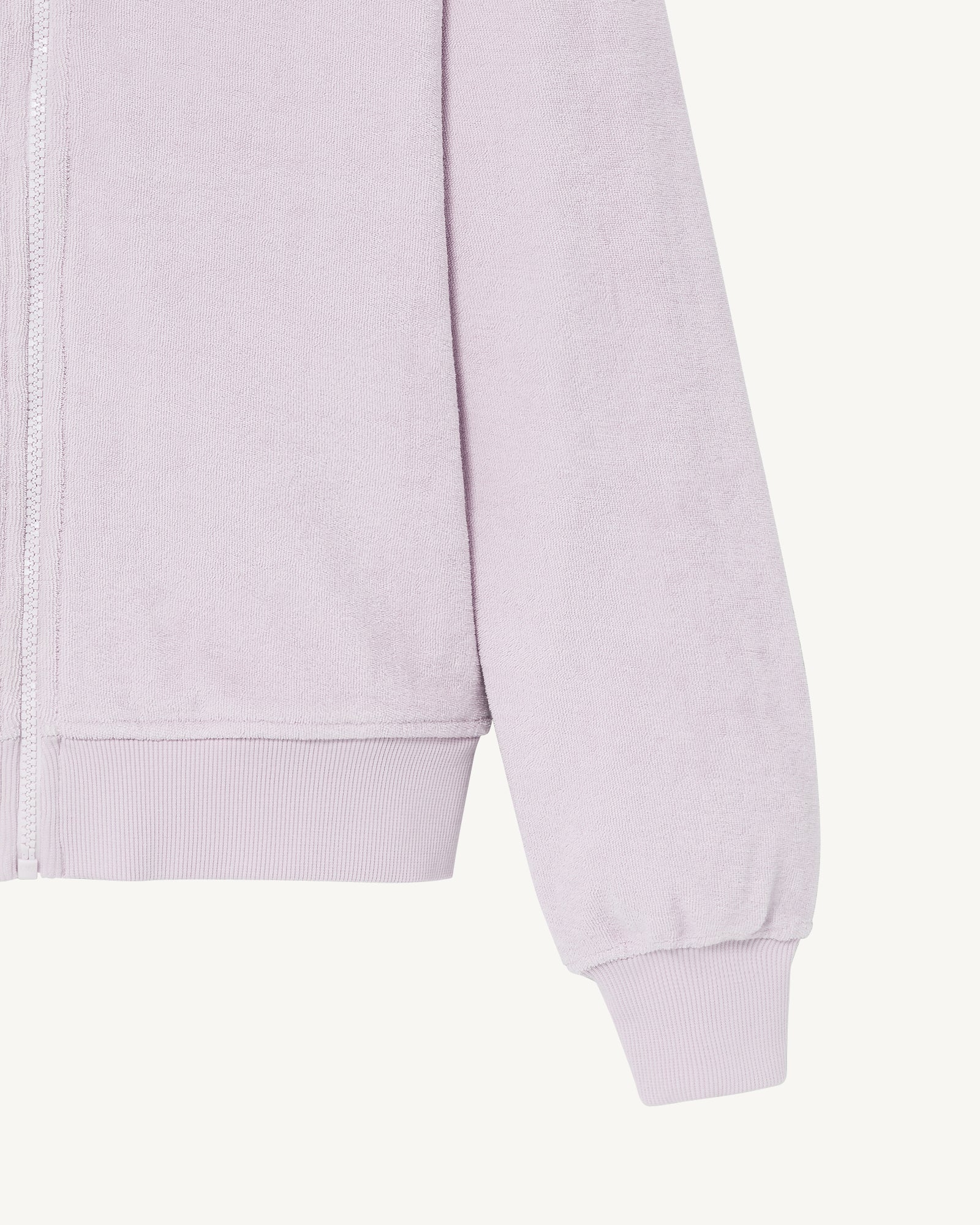 Pale mauve Coral 2.0 terry zip jacket