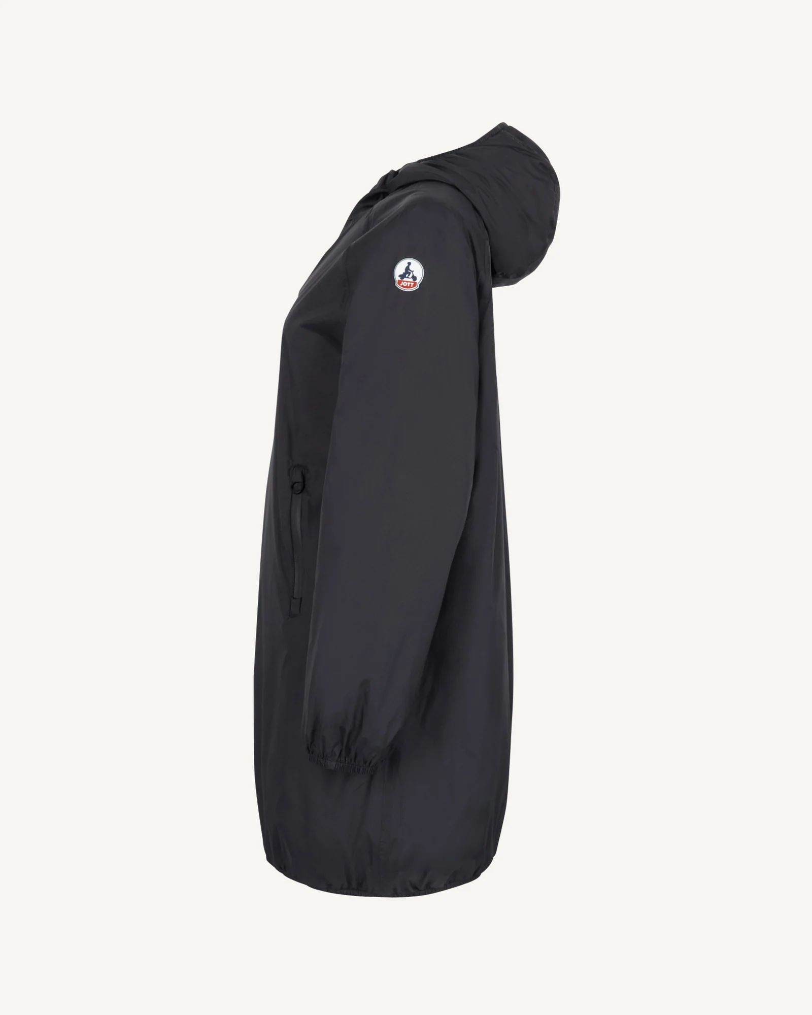 Black Glendale Polar fleece-lined long raincoat