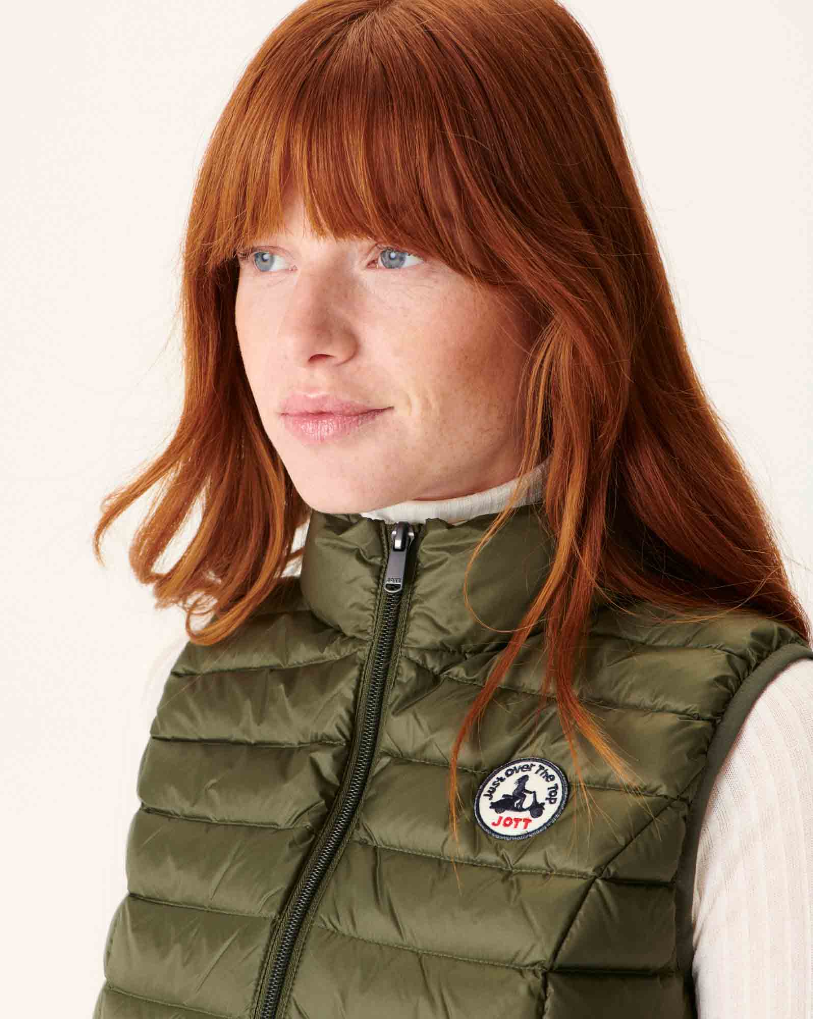 Down jacket light sleeveless Peach Pink Seda