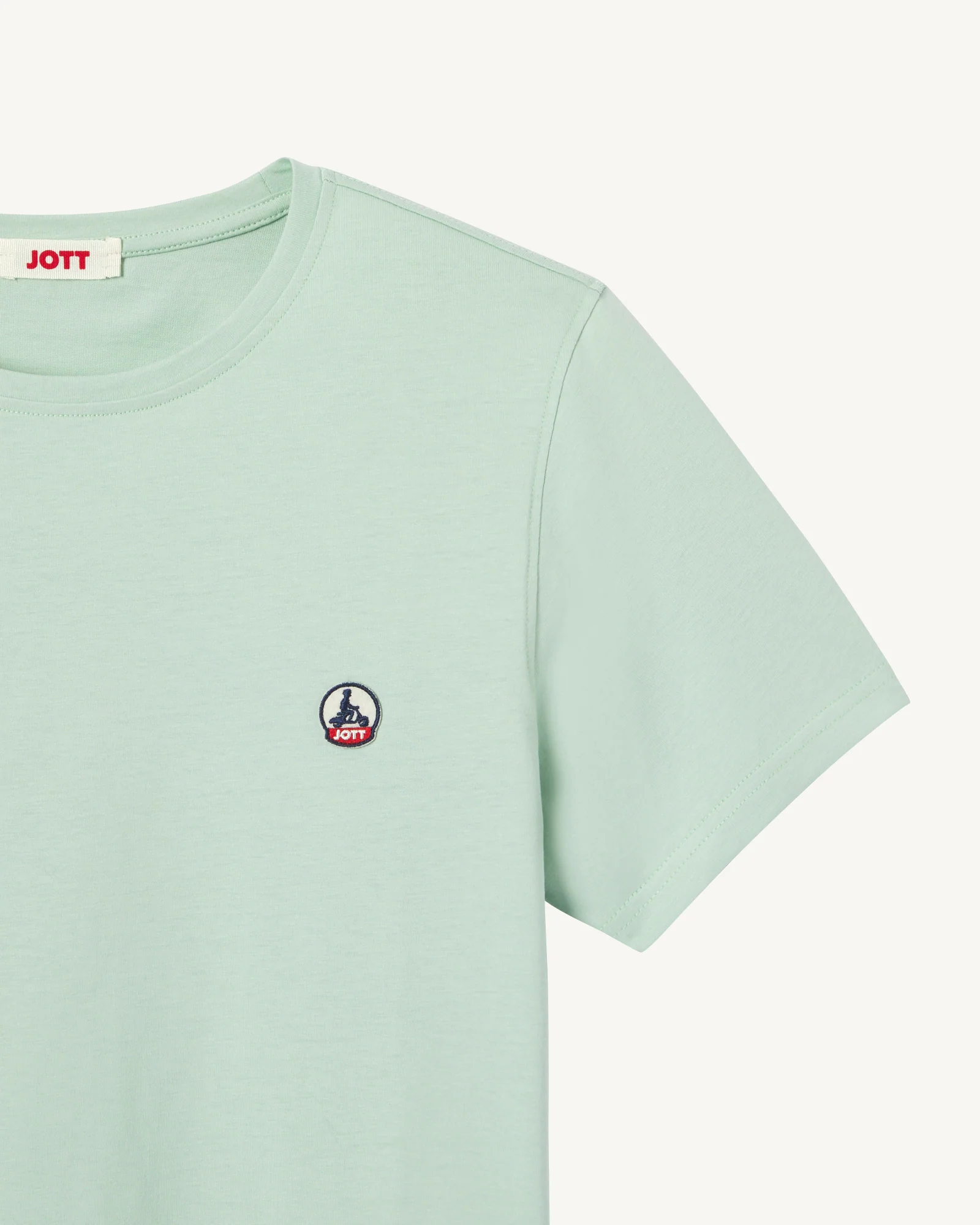 T-shirt in organic cotton Celadon green Pietro