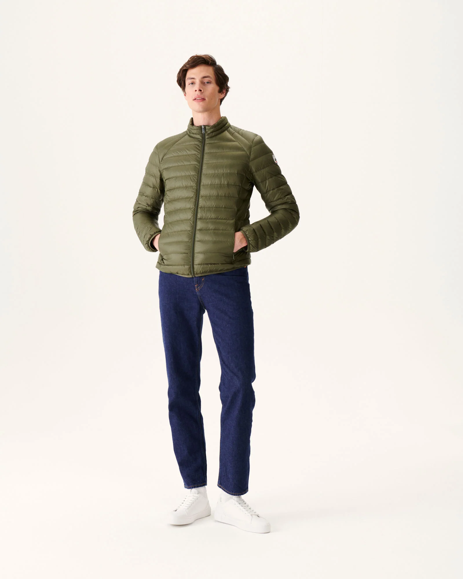 Light down jacket Denim blue Mat