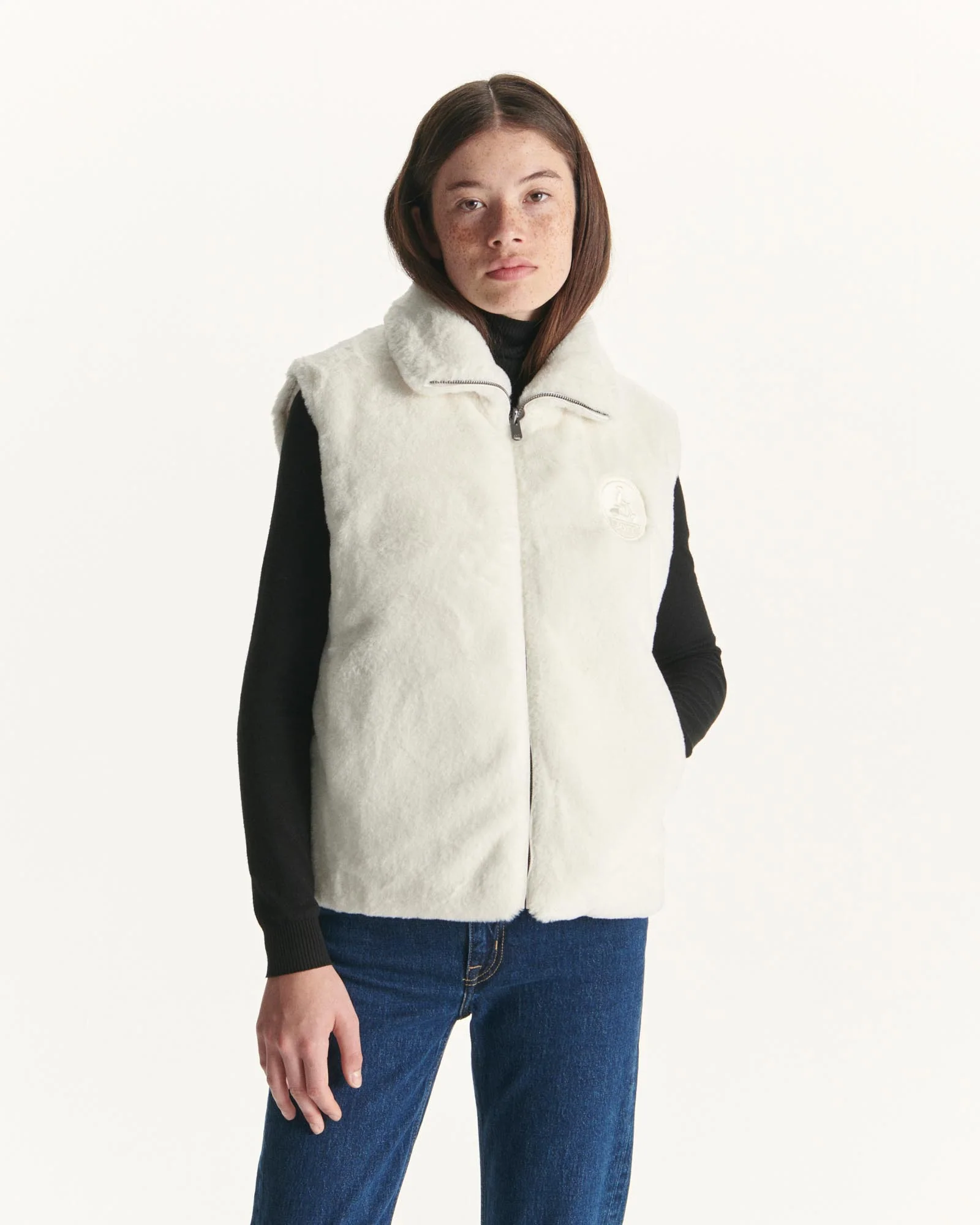 Down jacket sleeveless reversible Grand Froid Natural Daria 2.0