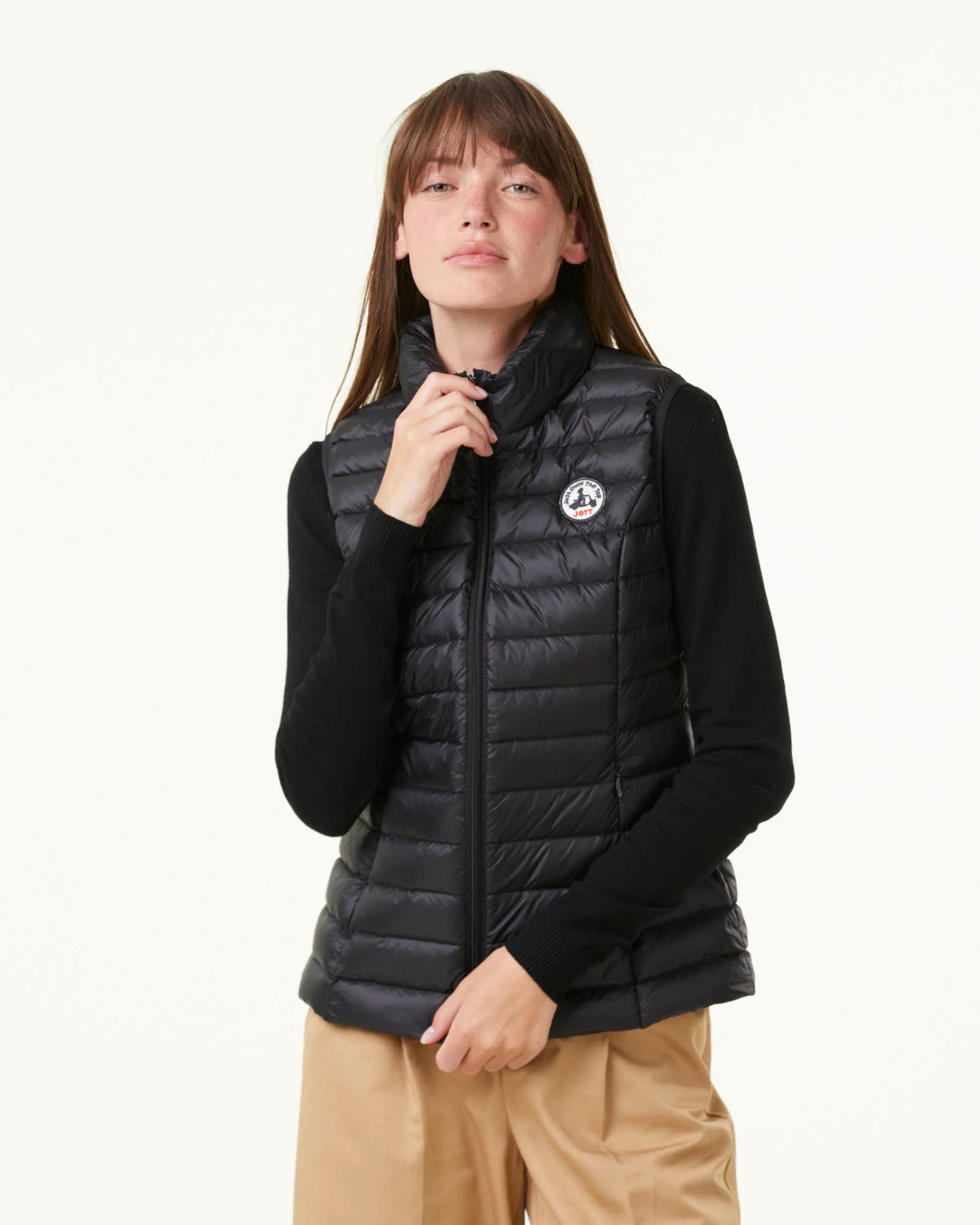 Down jacket light sleeveless Peach Pink Seda