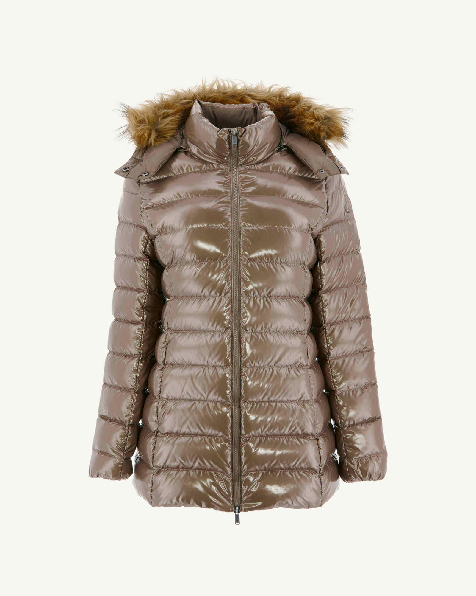 Down jacket mid-length Grand Froid Pearl Black lacquered