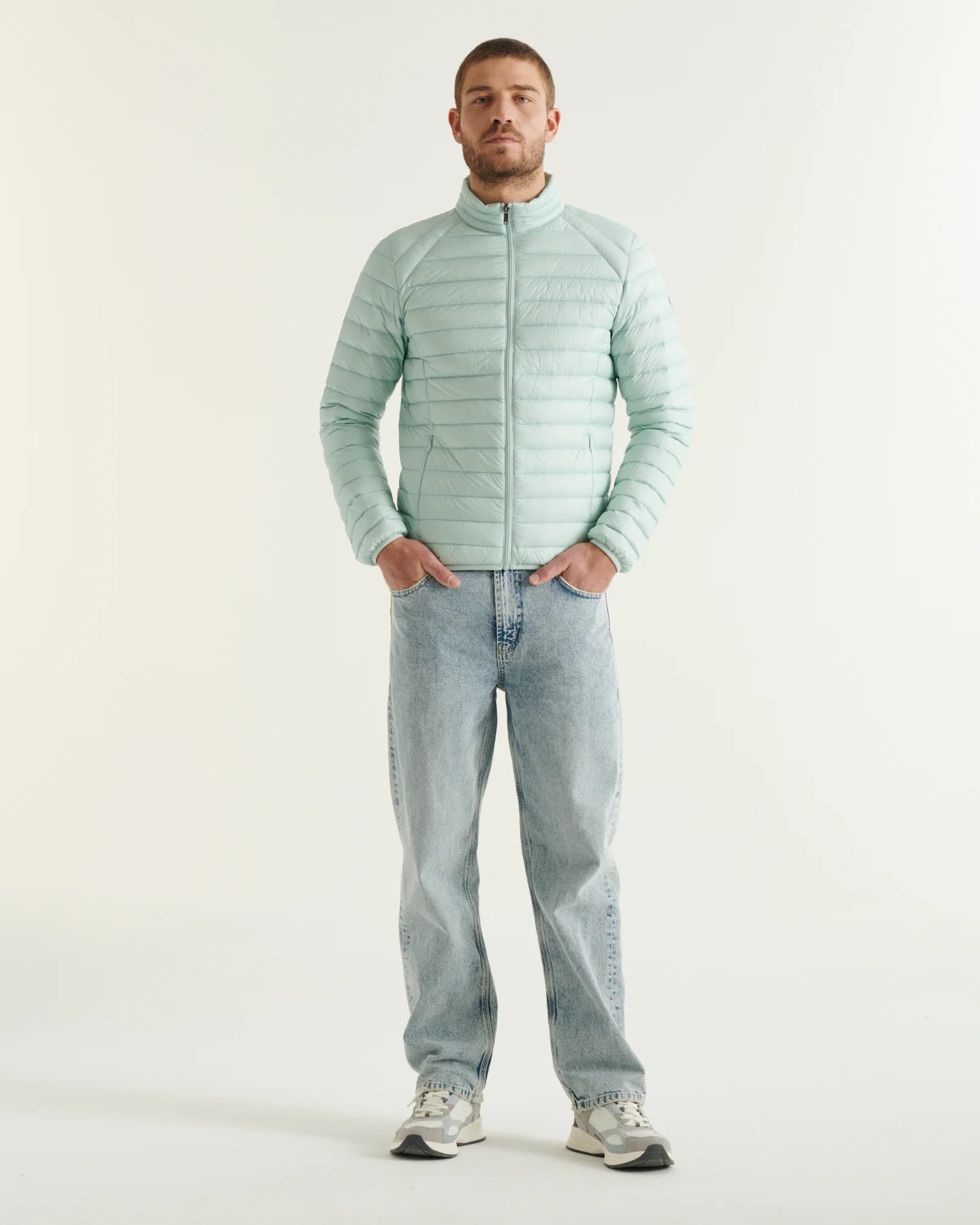 Light down jacket Denim blue Mat