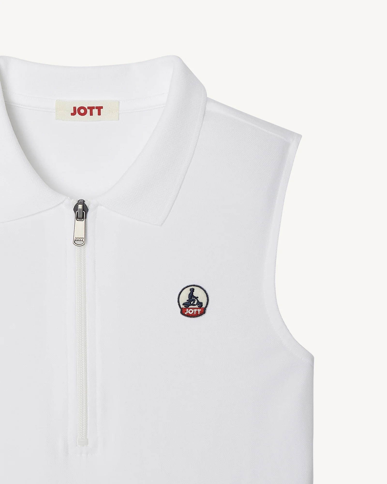 Esmeralda sleeveless polo dress in organic cotton Navy