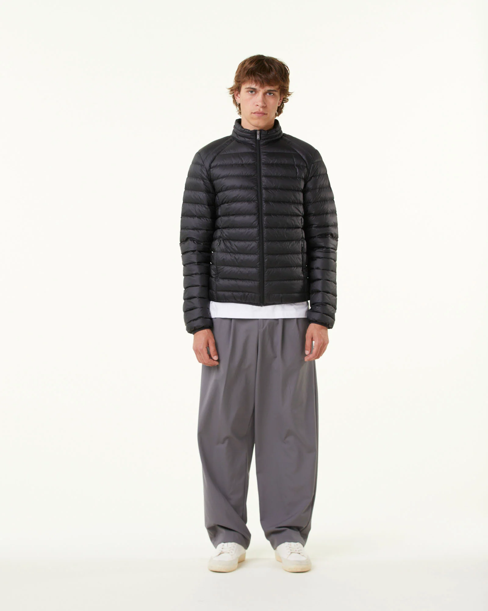 Light down jacket Denim blue Mat