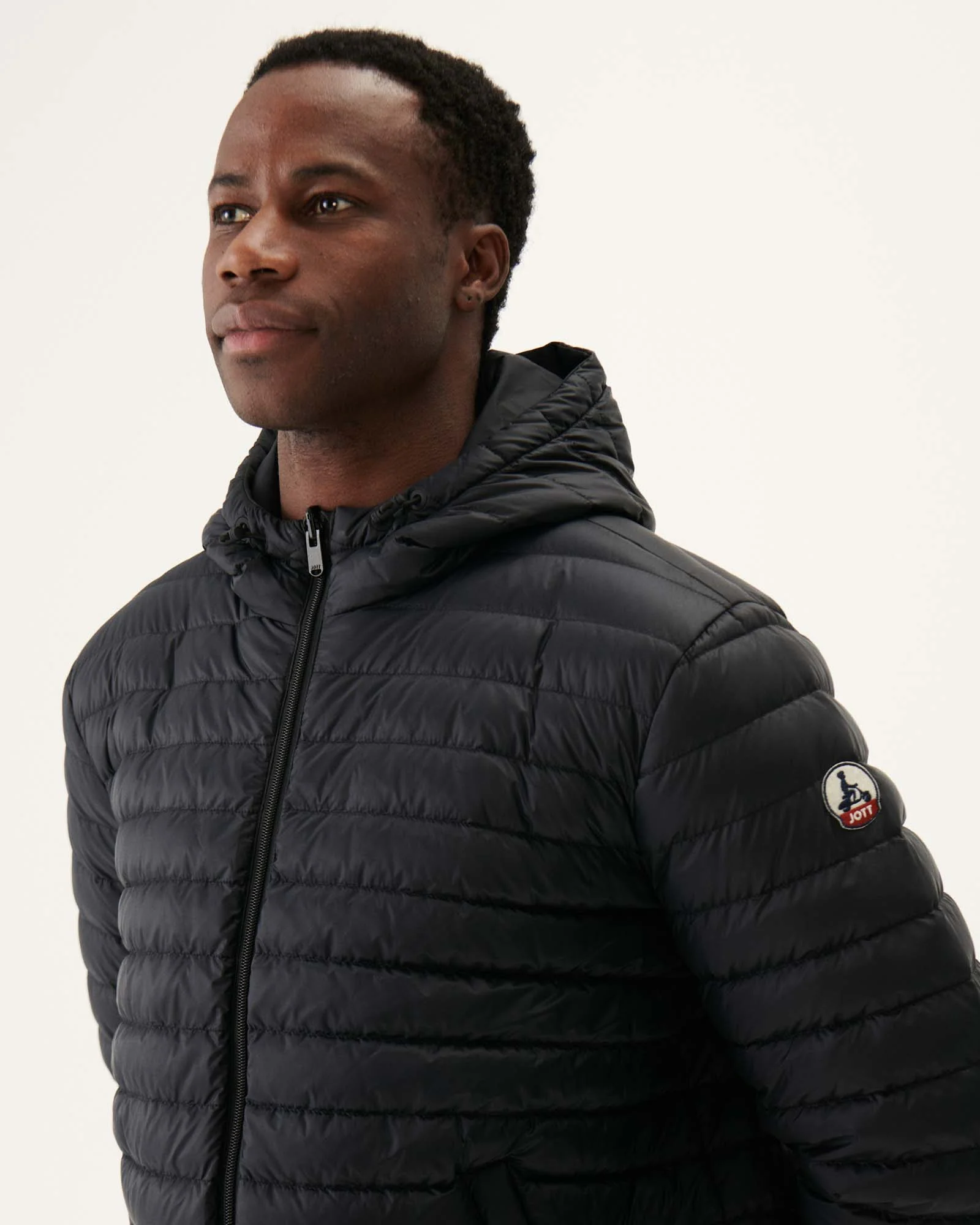 Long reversible hooded puffer jacket Black Amsterdam