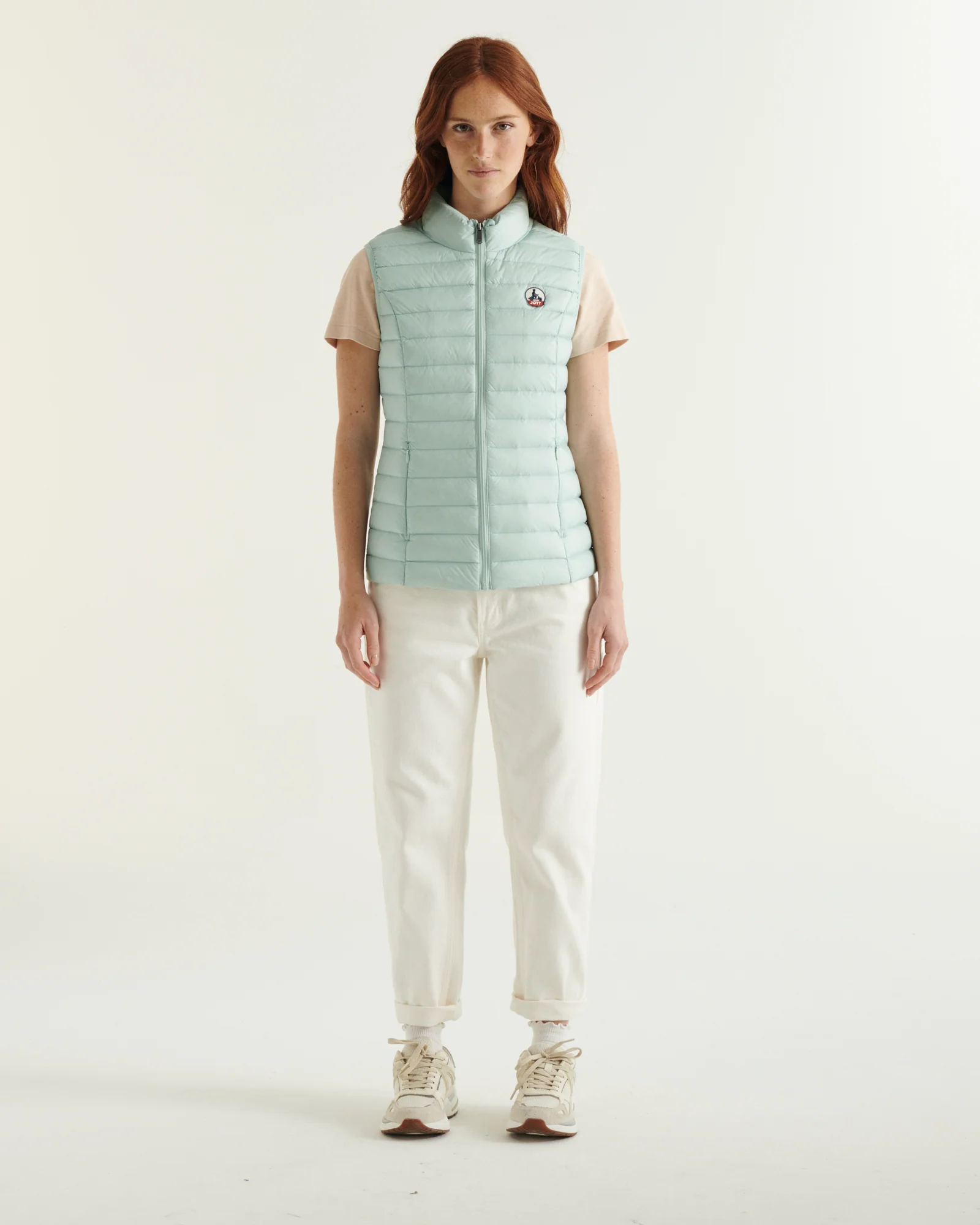 Down jacket light sleeveless Peach Pink Seda