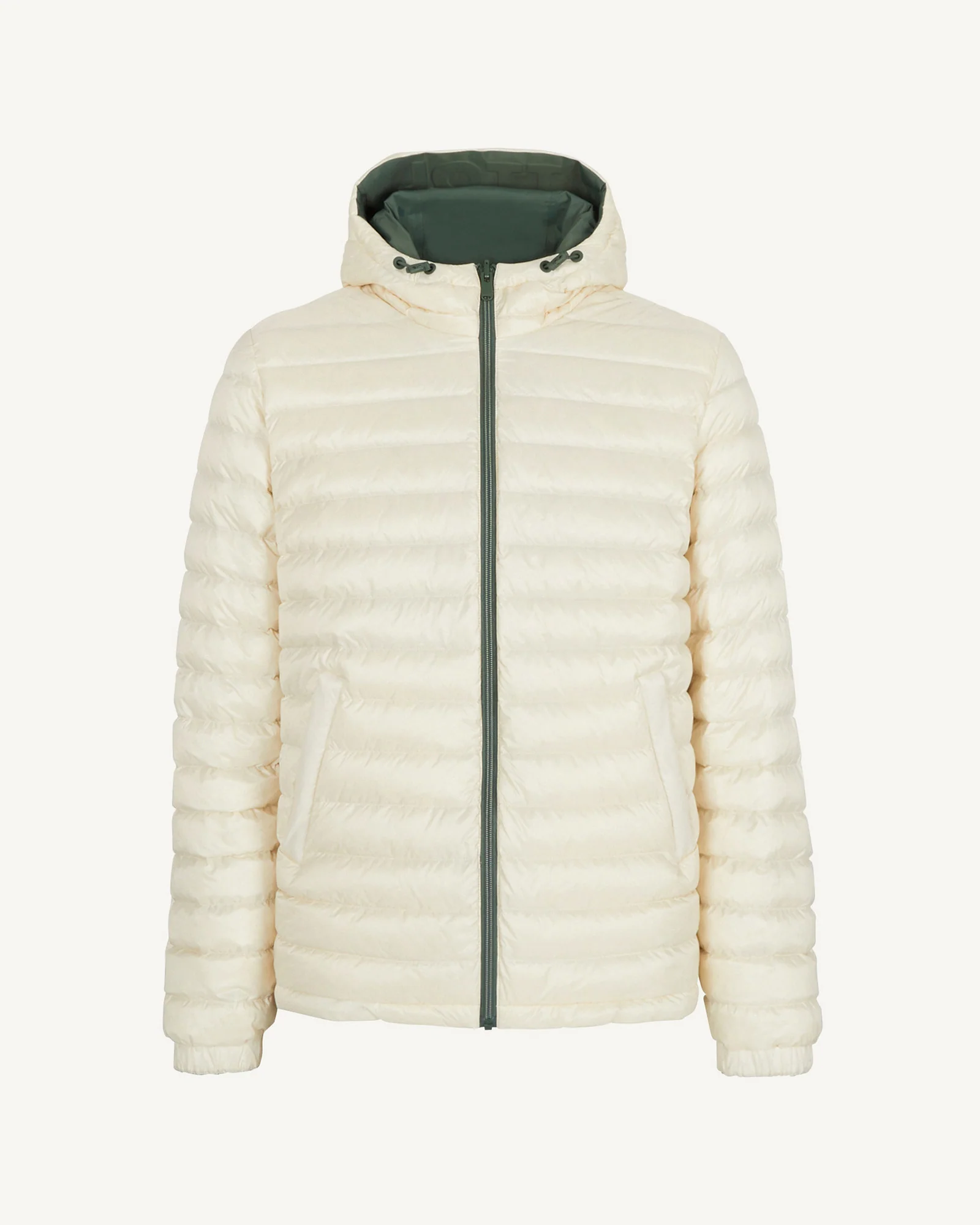 Down jacket reversible hoodie Army/Beige Bergen 2.0