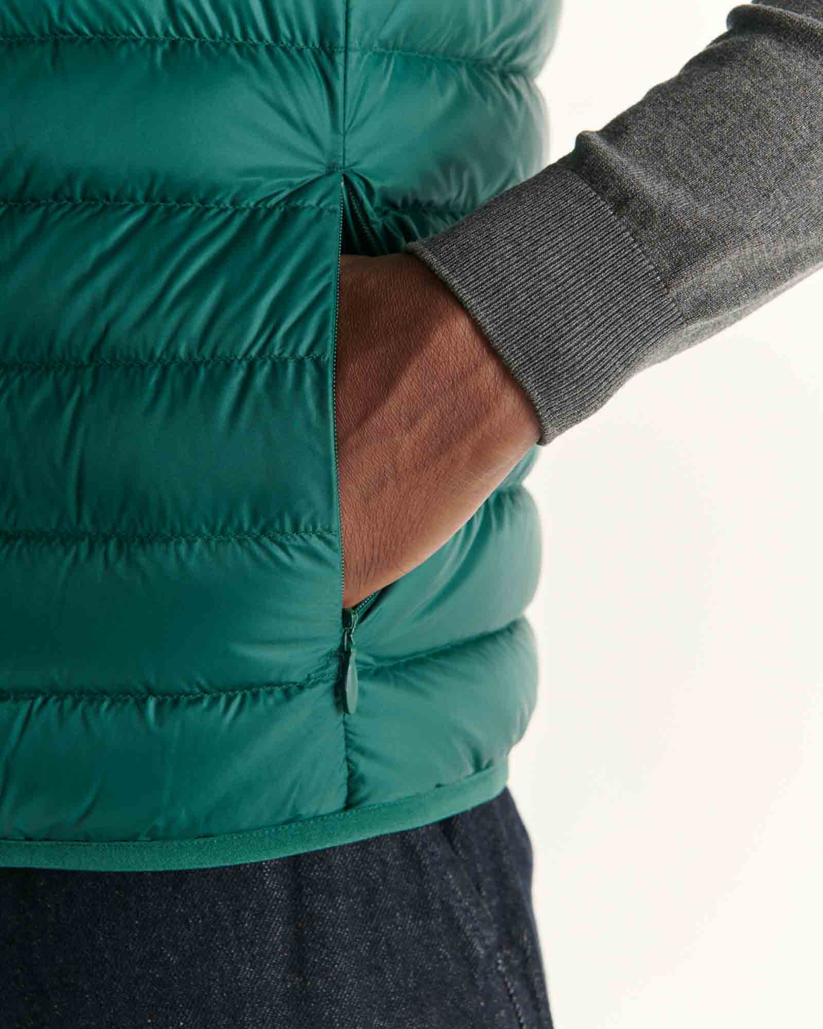 Taupe Sleeveless down jacket Tom