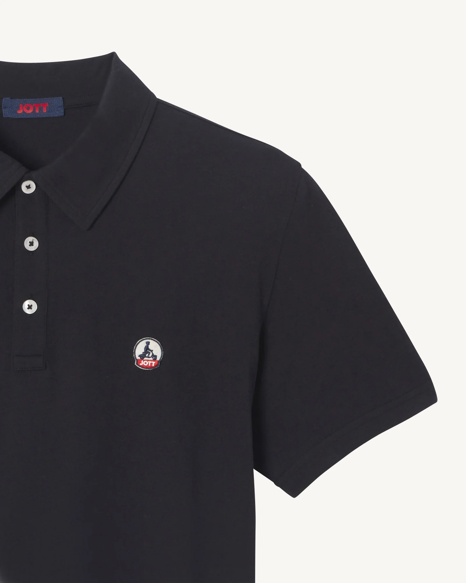 Polo shirt in organic cotton Black Lavan