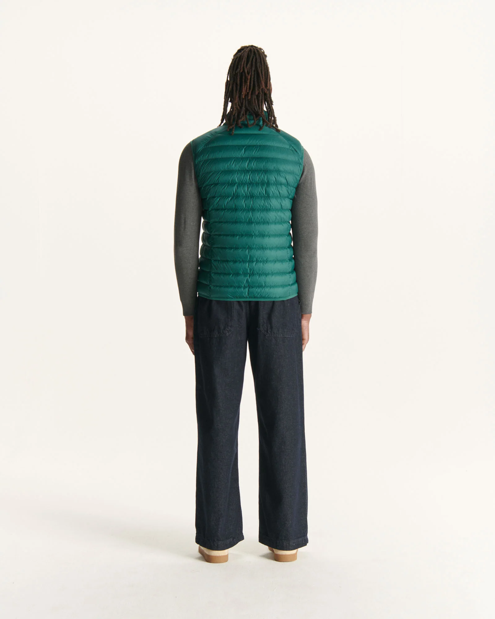 Taupe Sleeveless down jacket Tom