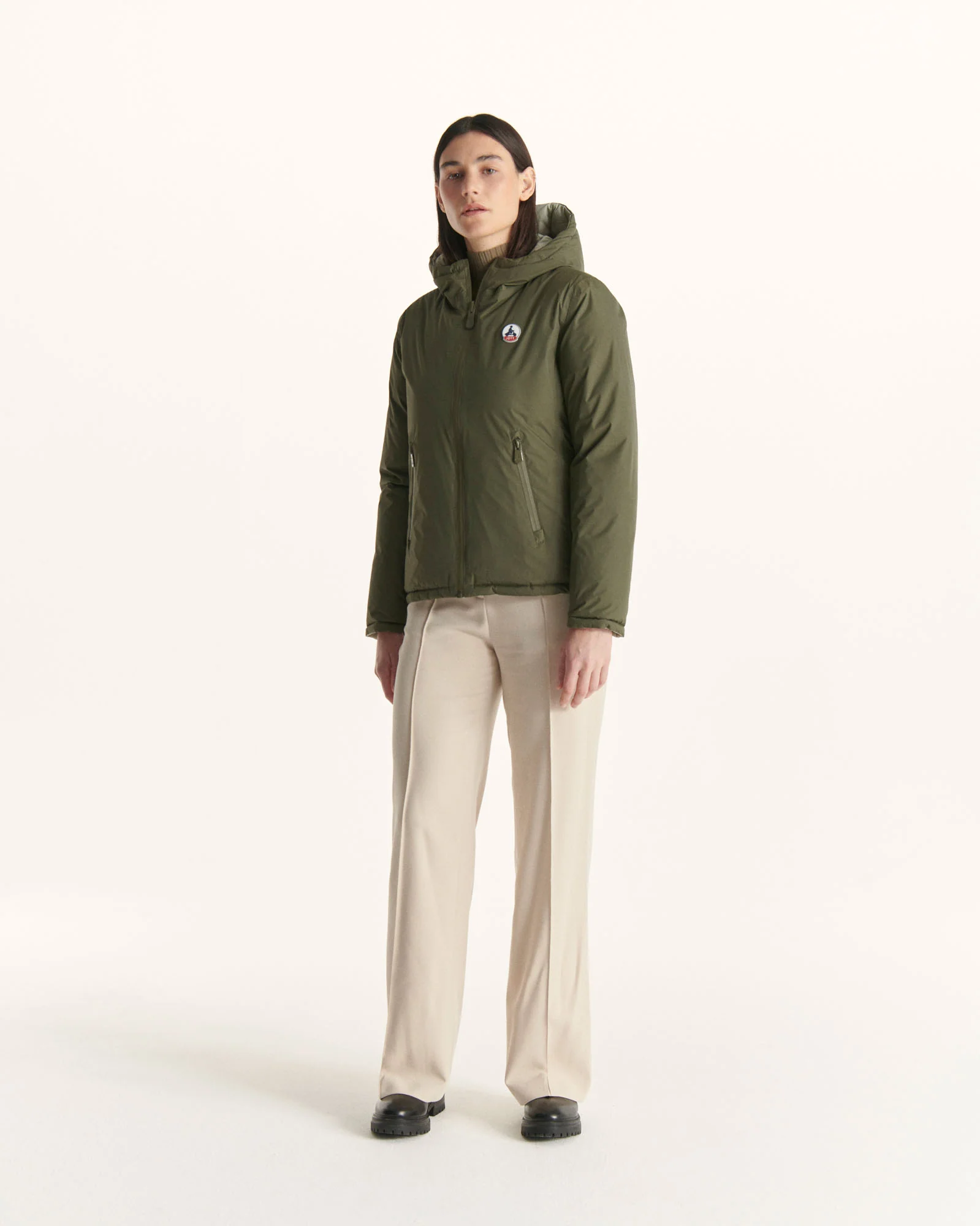 Reversible Great Cold Down Jacket Beige/Ecru Victoria