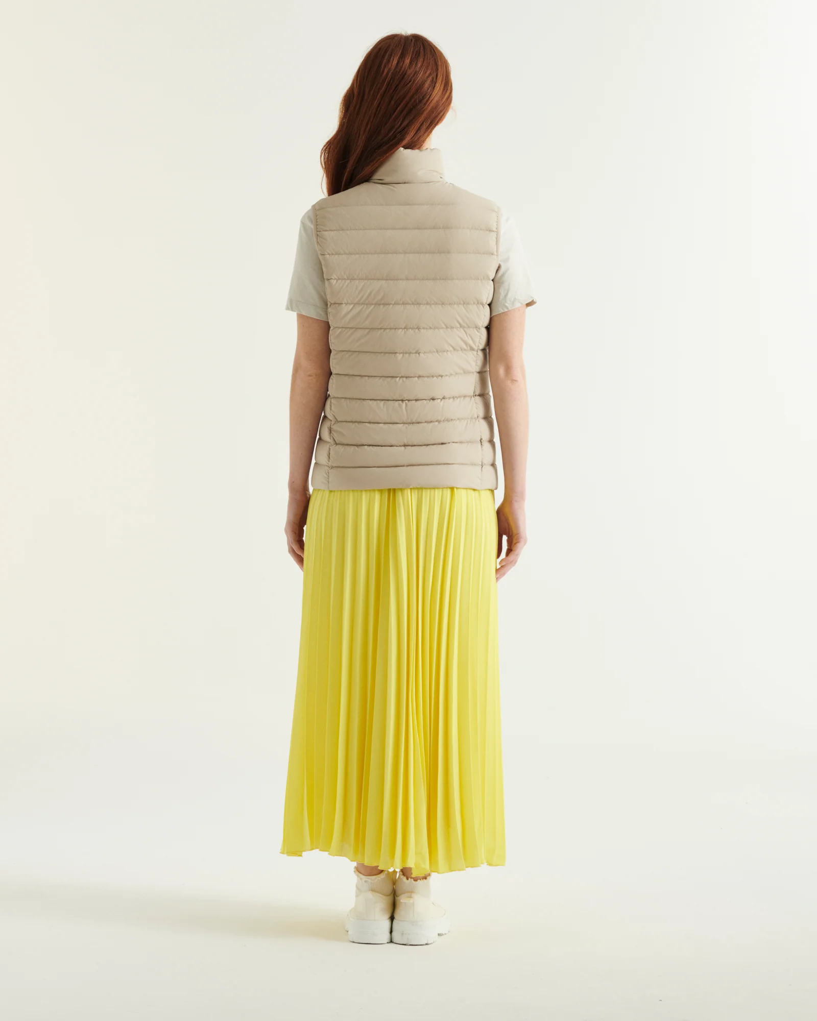 Down jacket sleeveless stretch peach pink Grenada