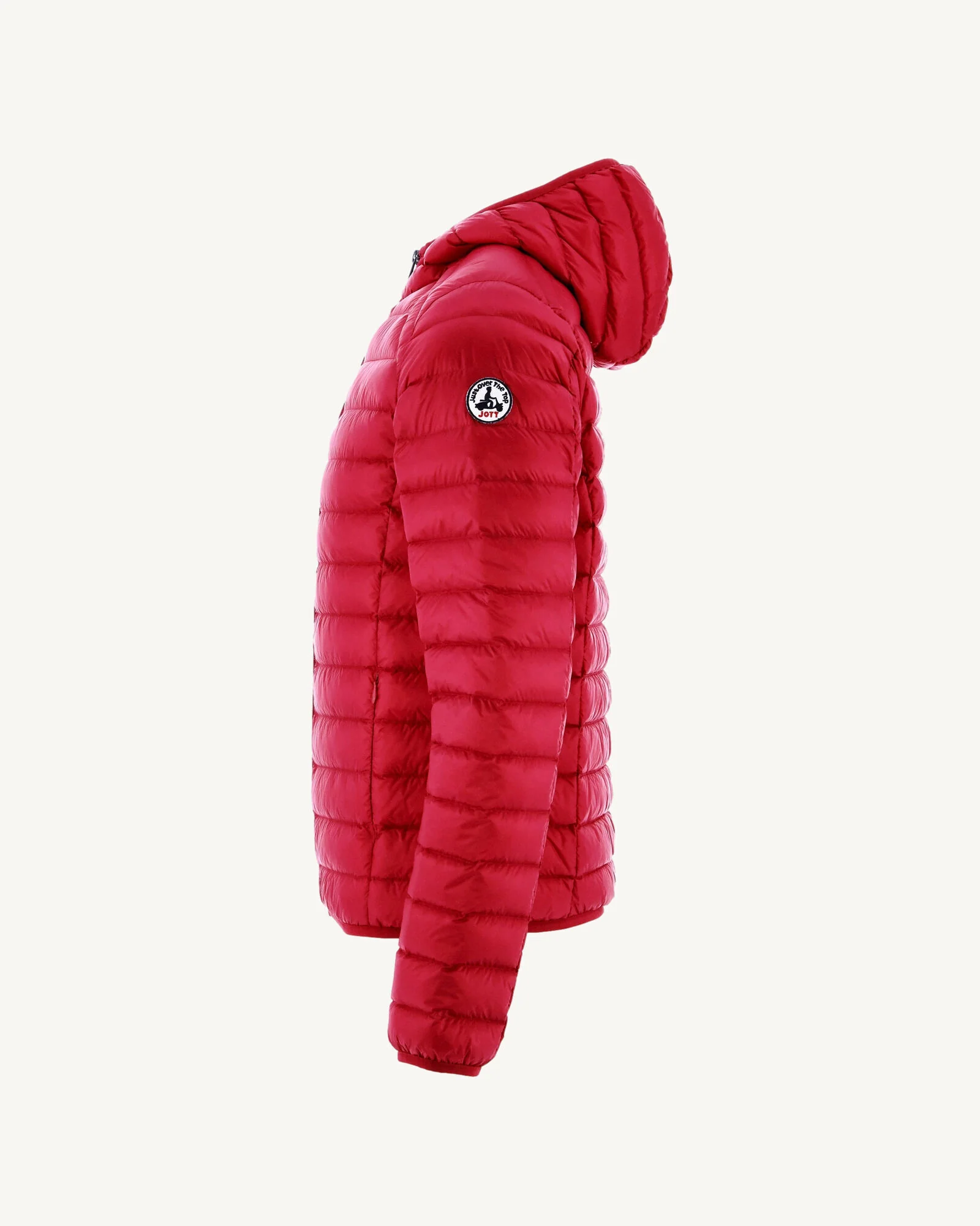 Light hooded puffer jacket Red Nico
