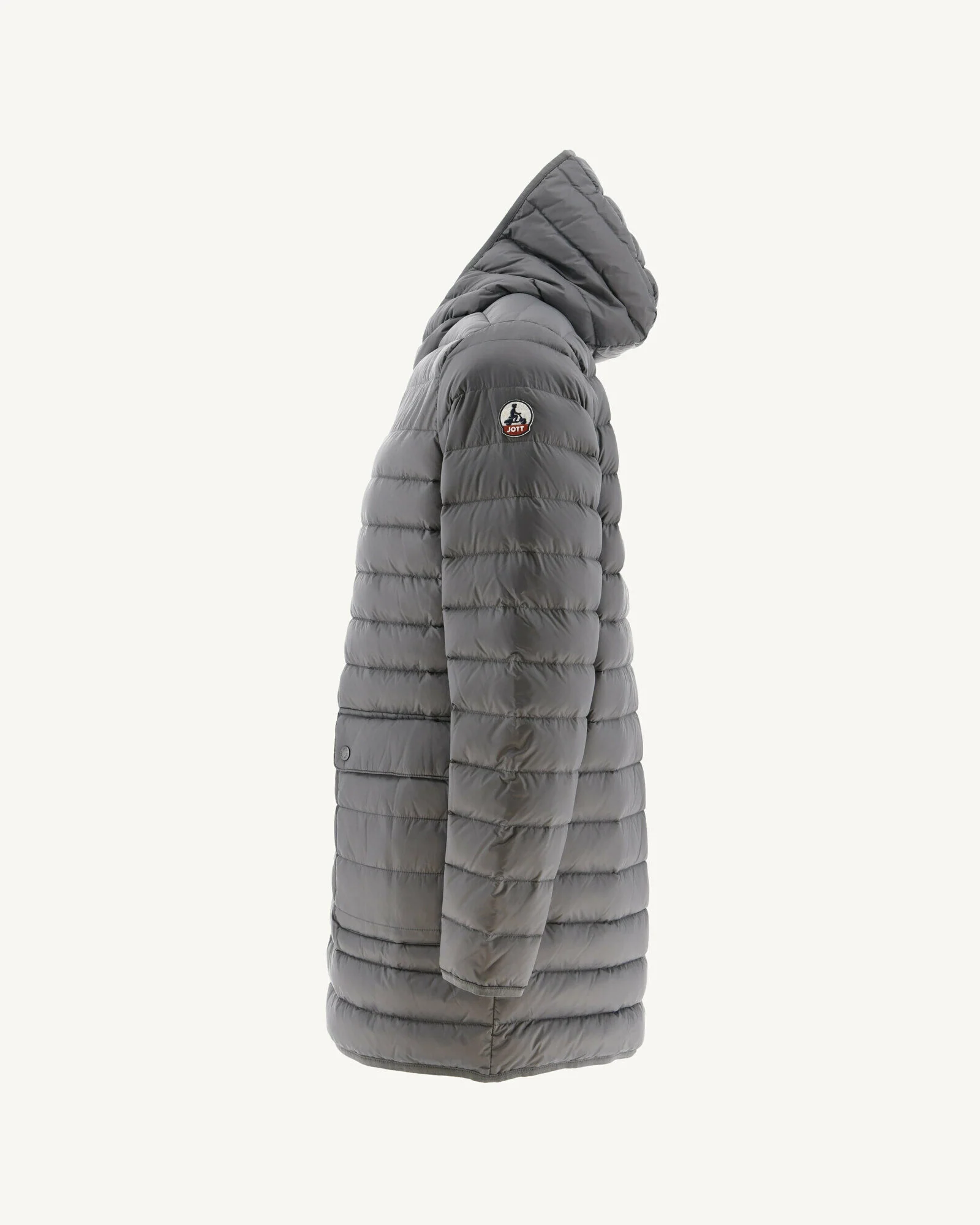 Long Anthracite down jacket Luc