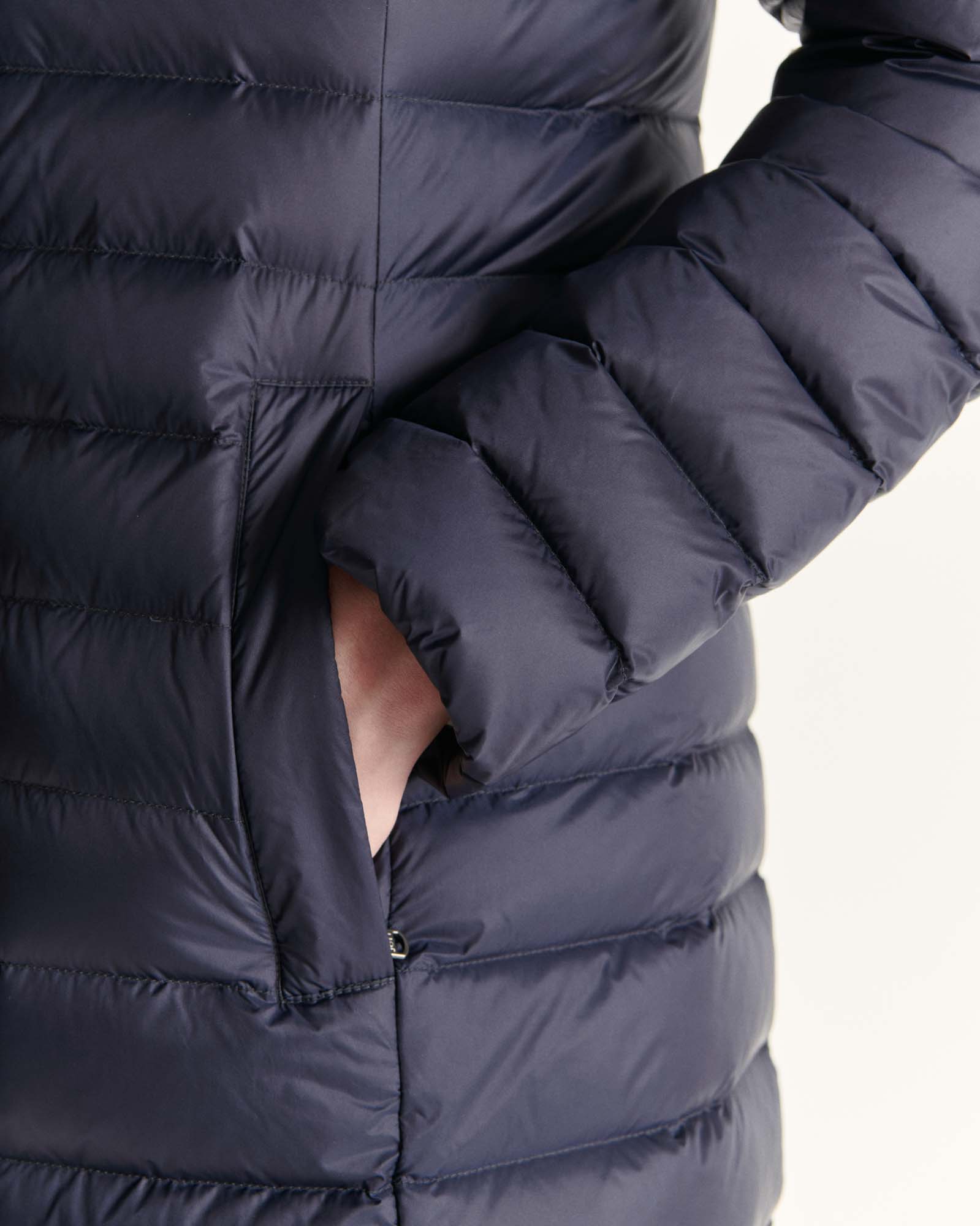 Down jacket long and light Marine Laurie 2.0