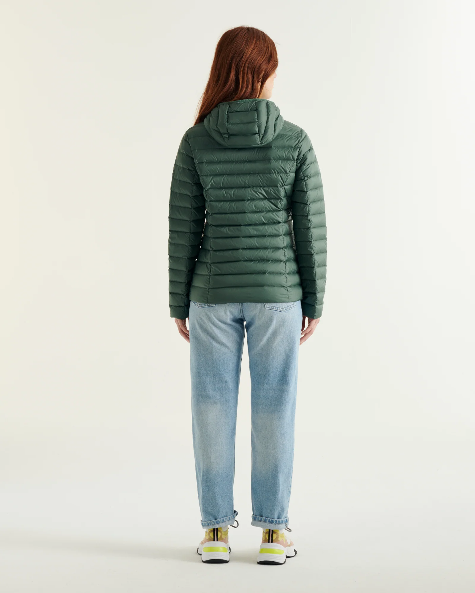 Down jacket light Celadon green Cloe hoodie