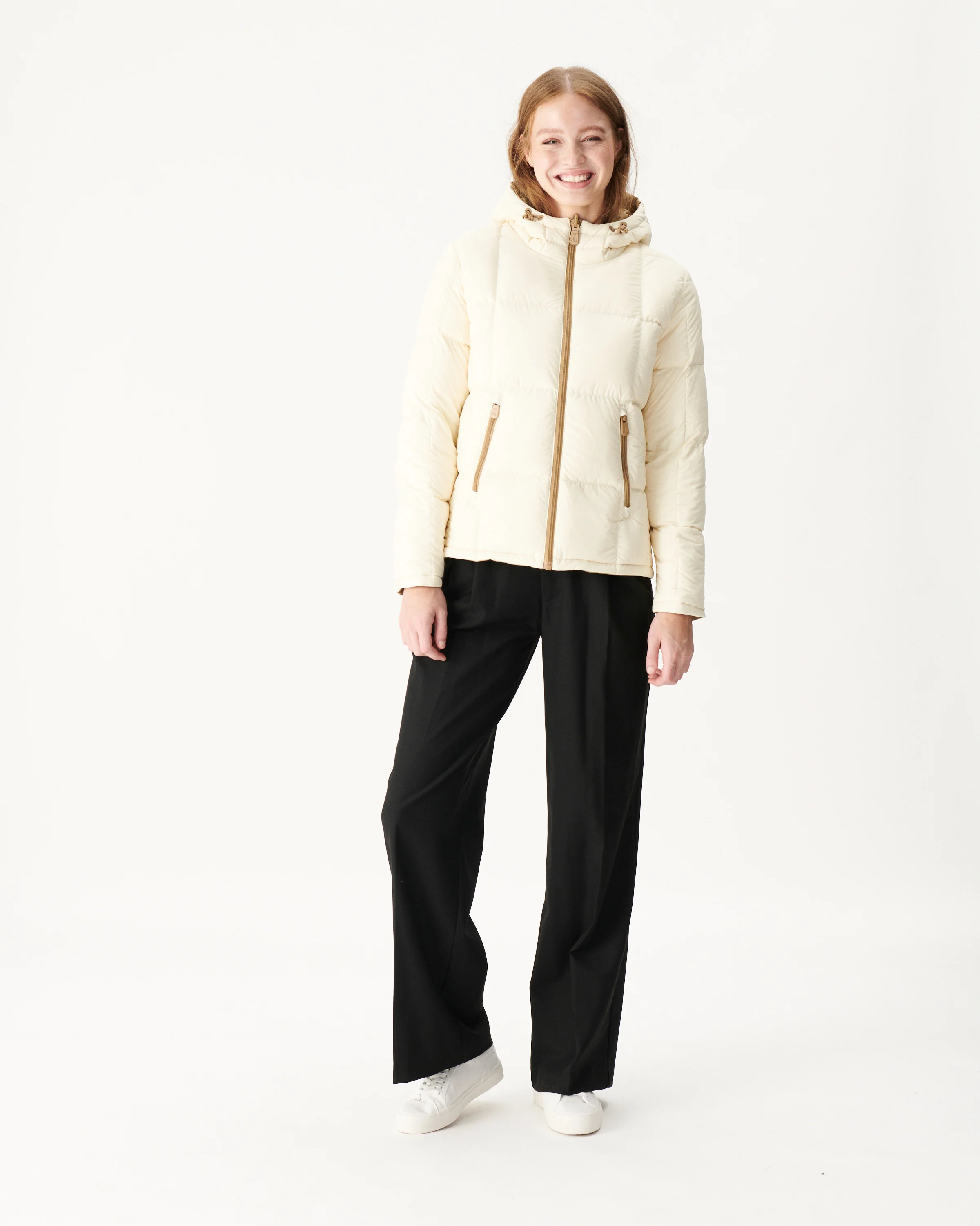 Reversible Great Cold Down Jacket Beige/Ecru Victoria