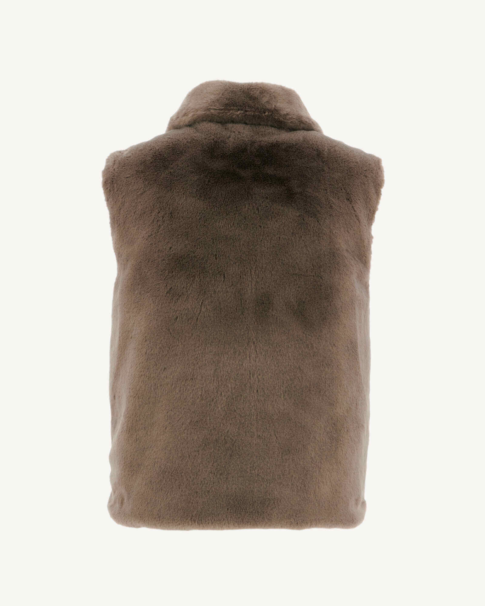 Down jacket with crystals Swarovski®️ sleeveless reversible Grand Froid Taupe Daria