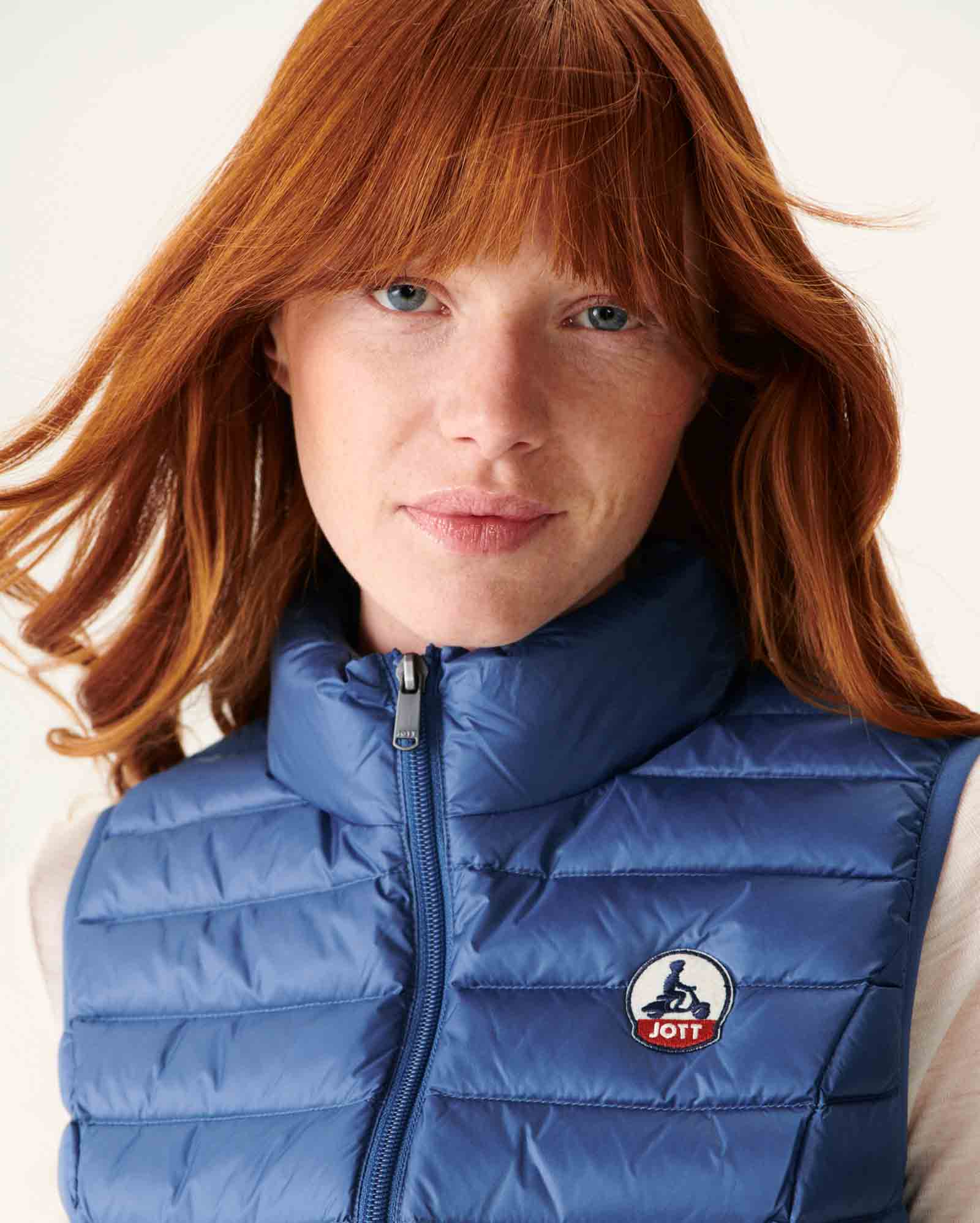 Down jacket light sleeveless Peach Pink Seda