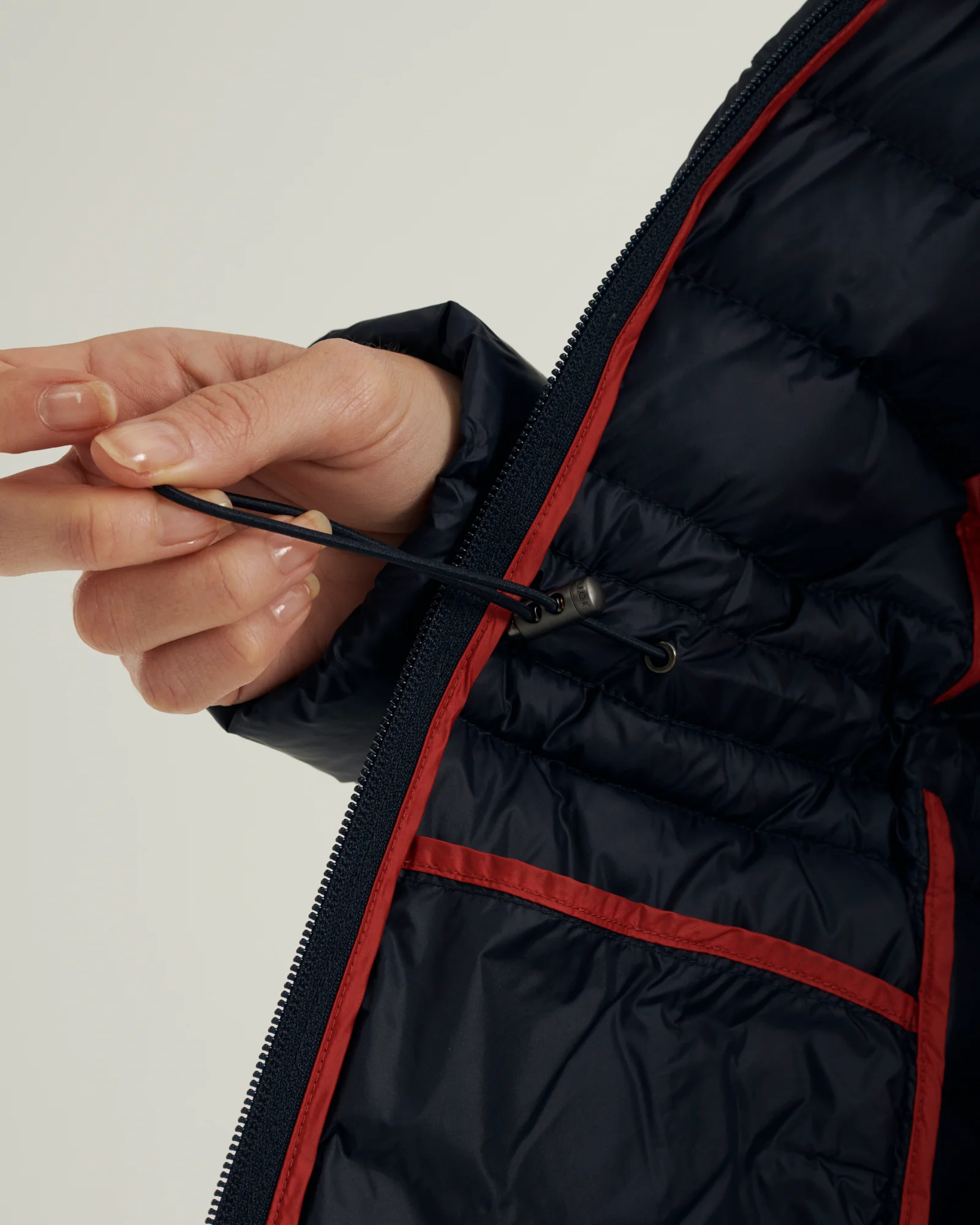 Down jacket long hoodie Taupe Vero 2.0