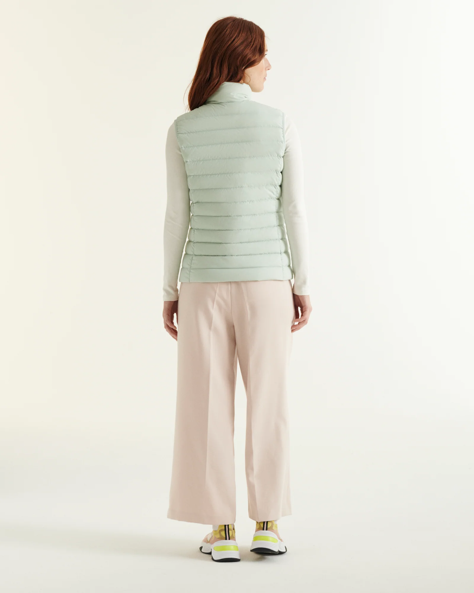 Down jacket sleeveless stretch peach pink Grenada