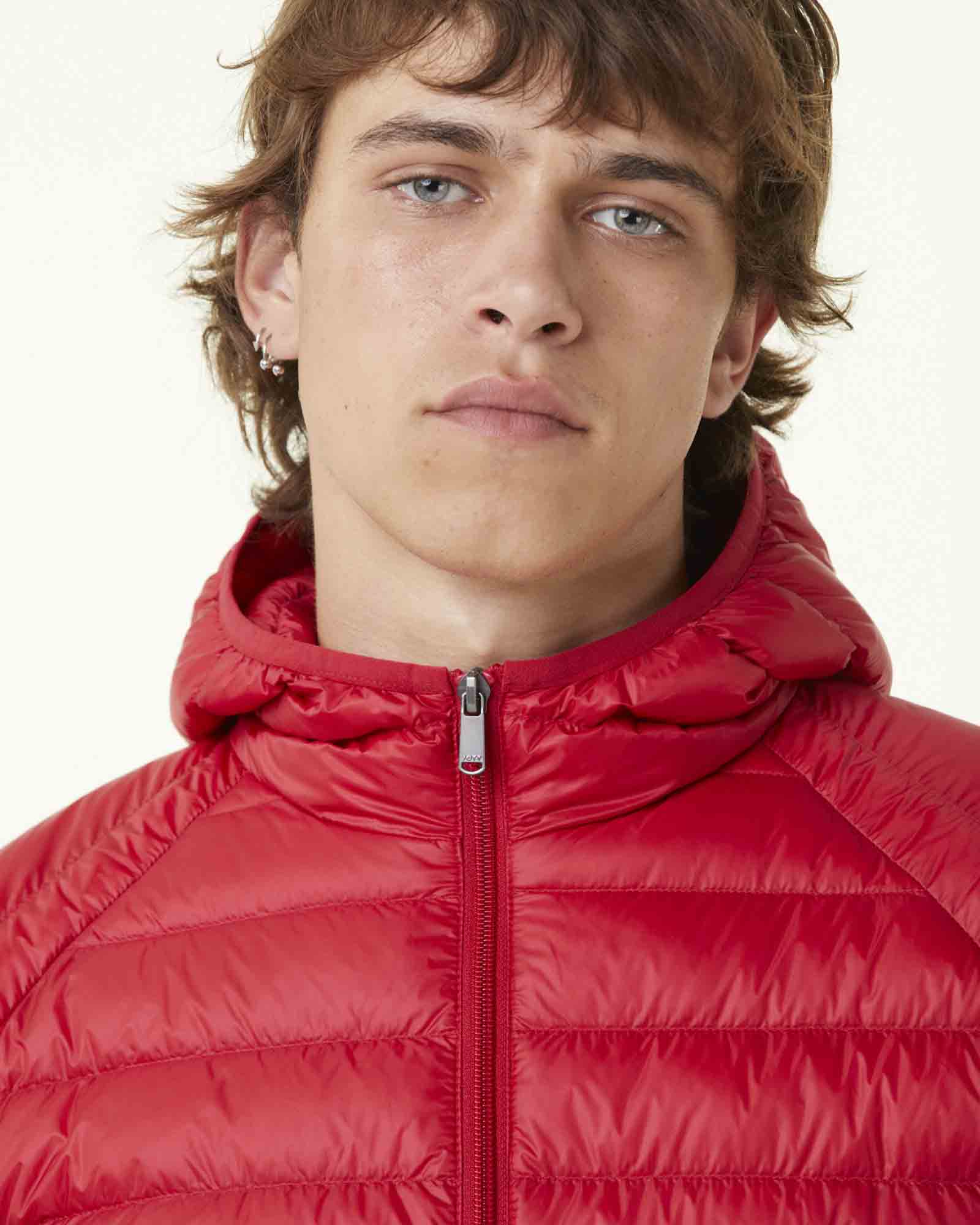 Light hooded puffer jacket Red Nico