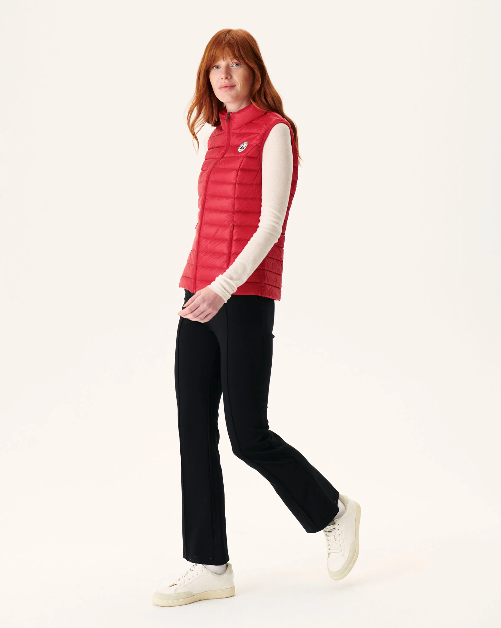 Down jacket light sleeveless Peach Pink Seda