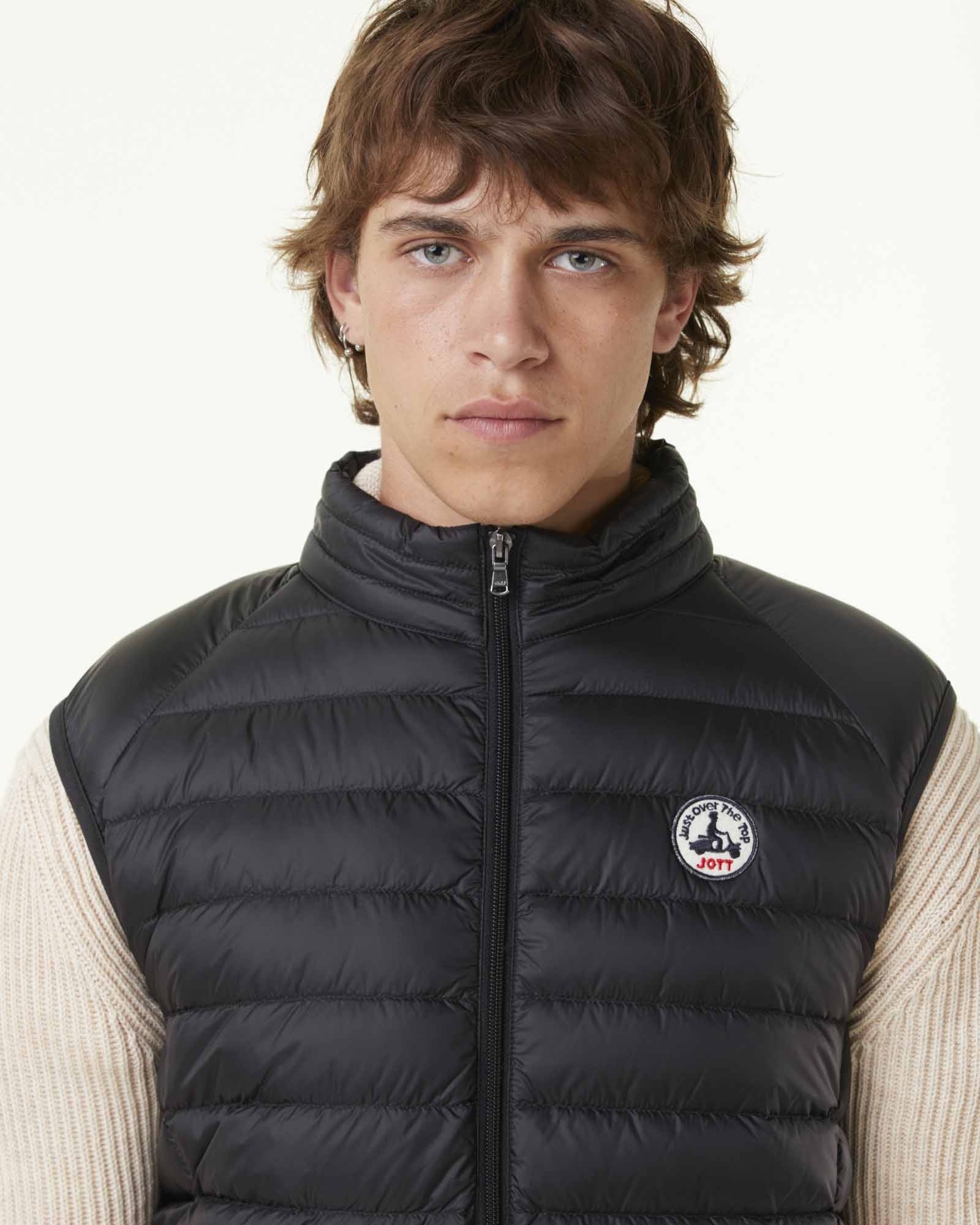 Taupe Sleeveless down jacket Tom