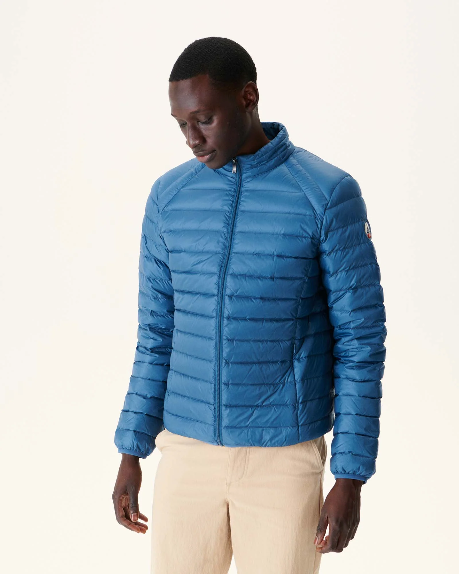 Light down jacket Denim blue Mat